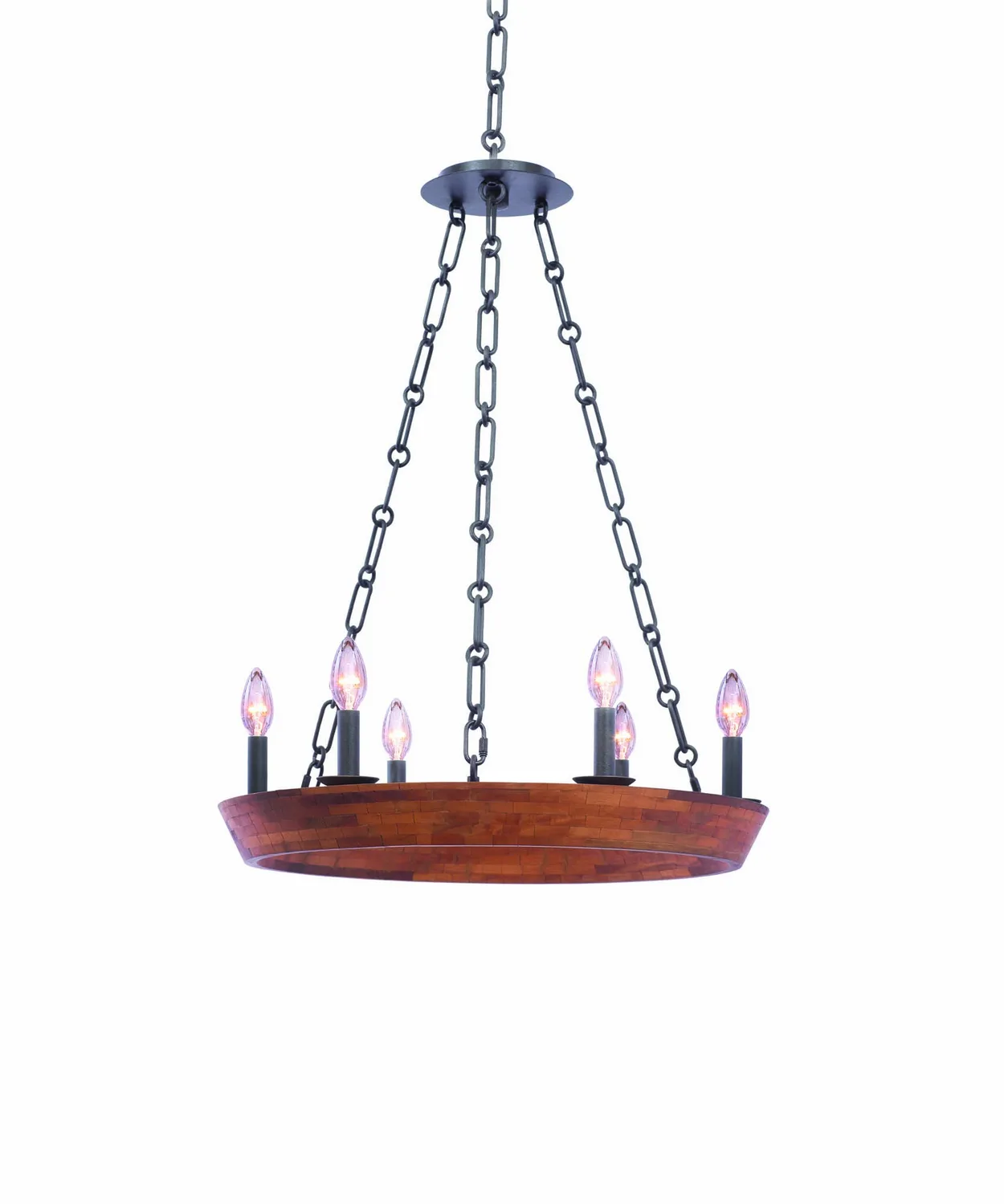 Lansdale Six Light Pendant in Black Iron