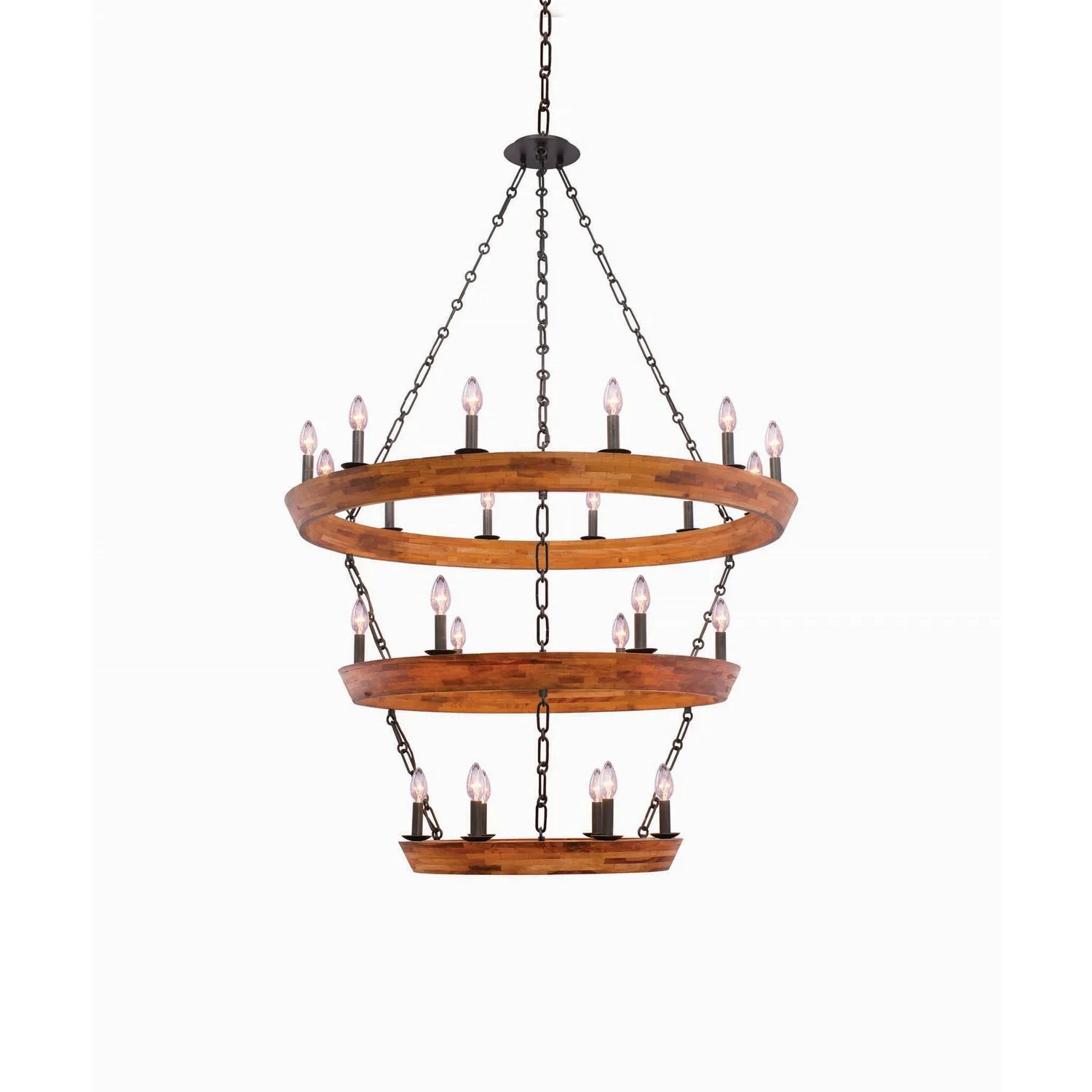 Lansdale 24 Light Chandelier in Black Iron