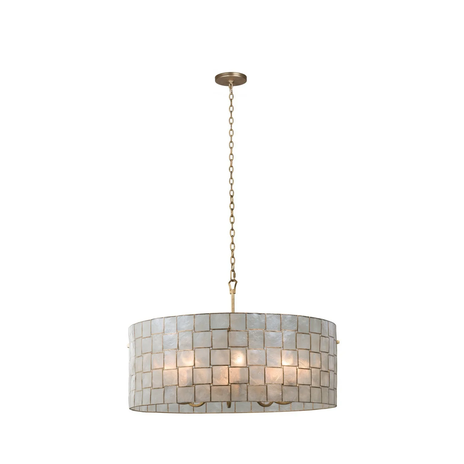 Roxy Eight Light Pendant in Oxidized Gold Leaf