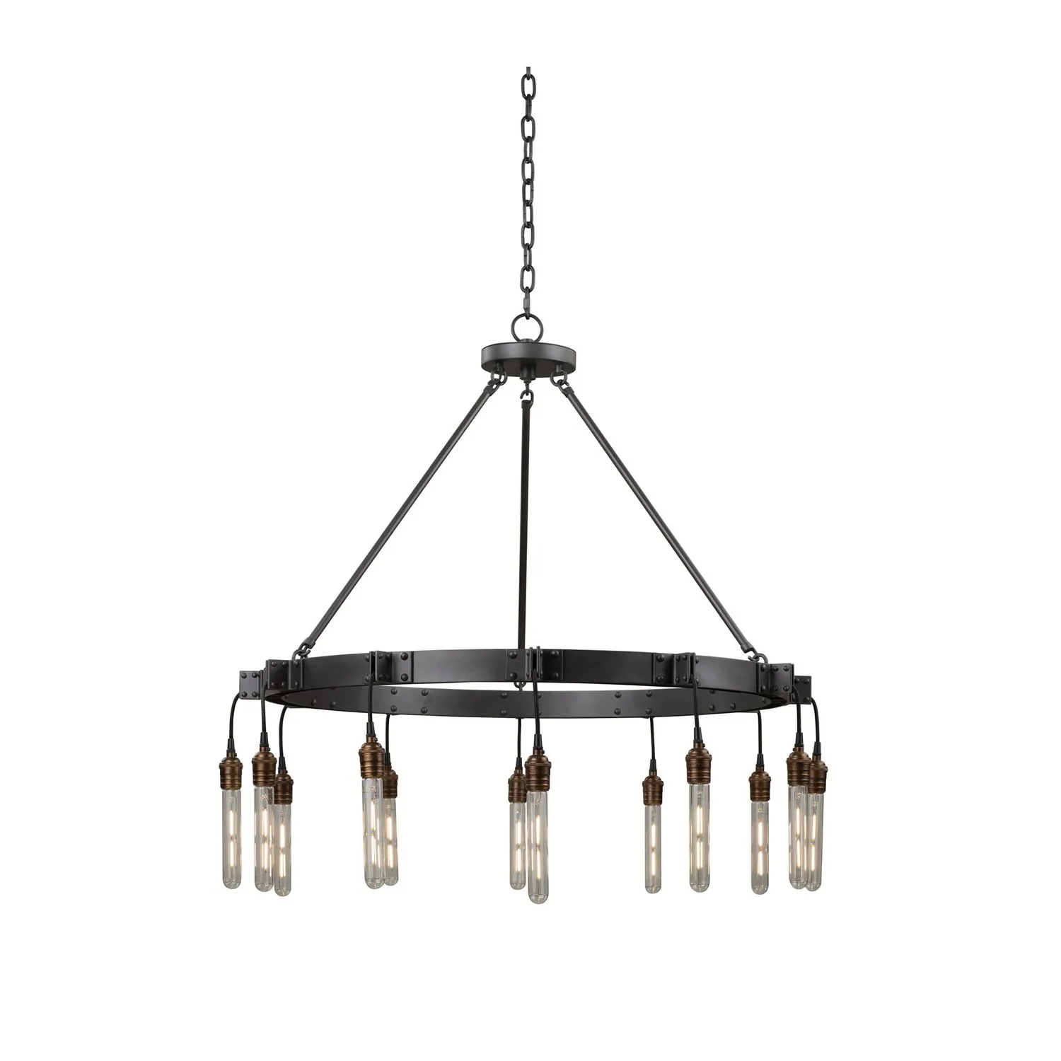 Stuyvesant 12 Light Chandelier in Matte Gun Metal