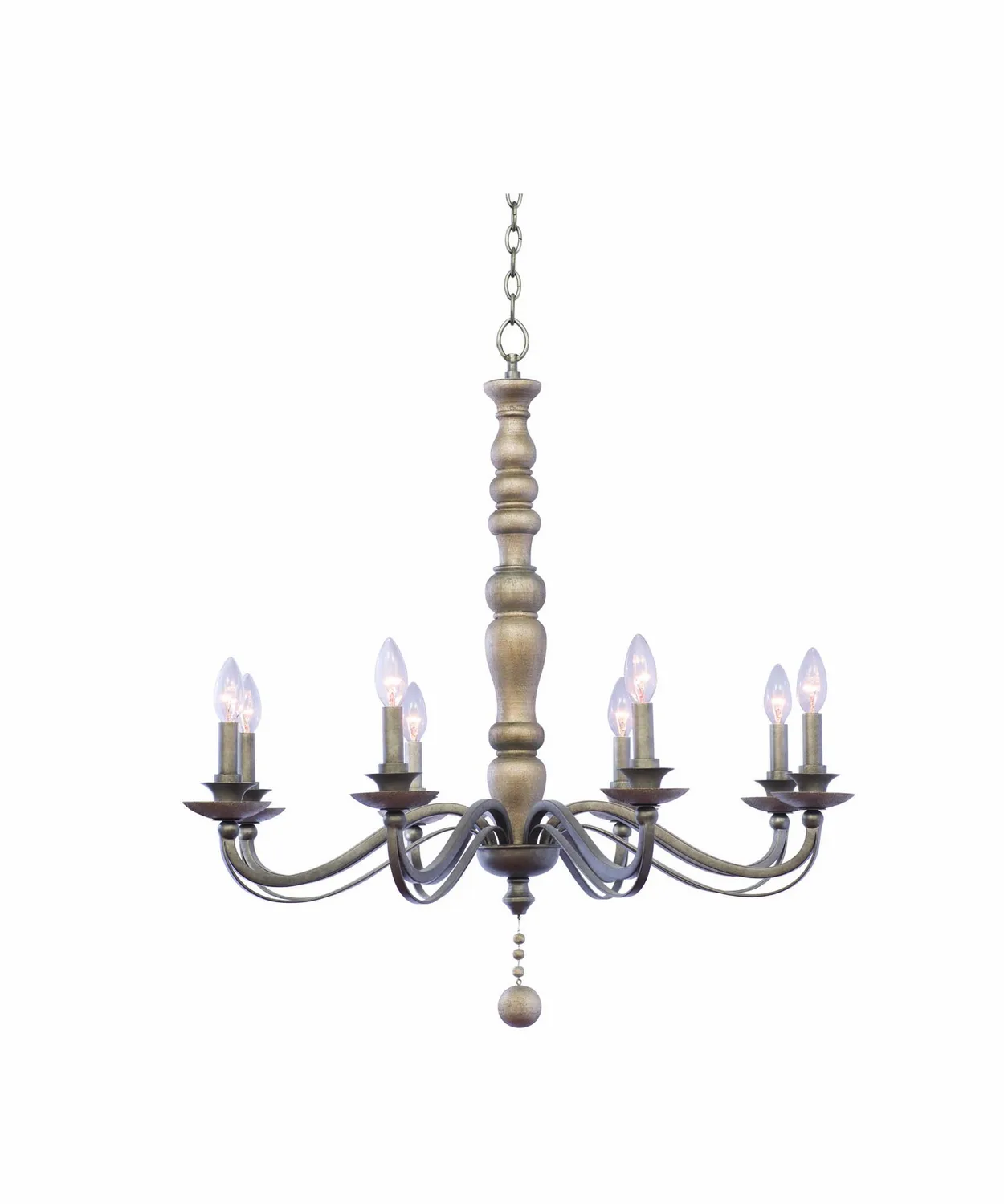 Colony Eight Light Chandelier in Dune Silver