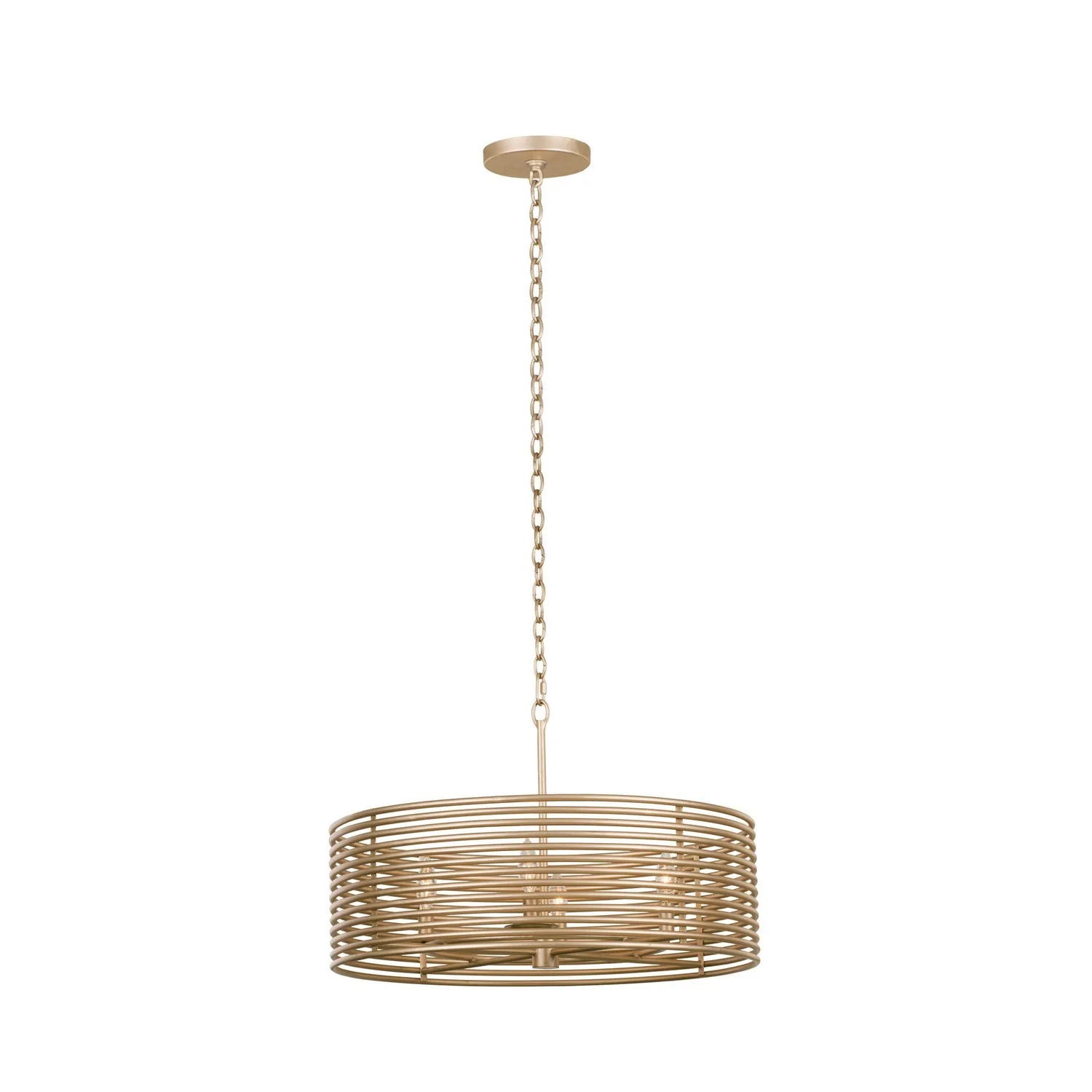 Emery Four Light Pendant in Modern Gold