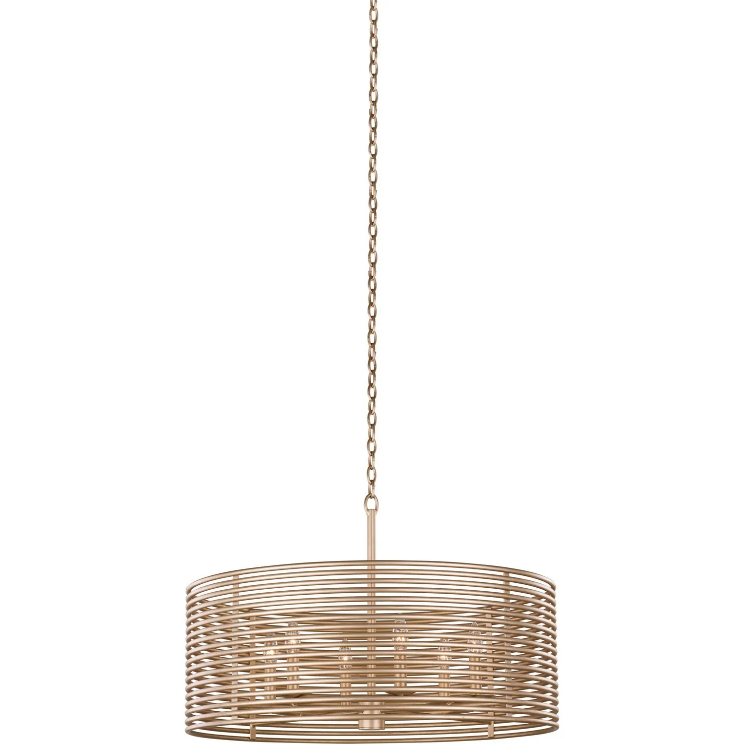Emery Six Light Pendant in Modern Gold