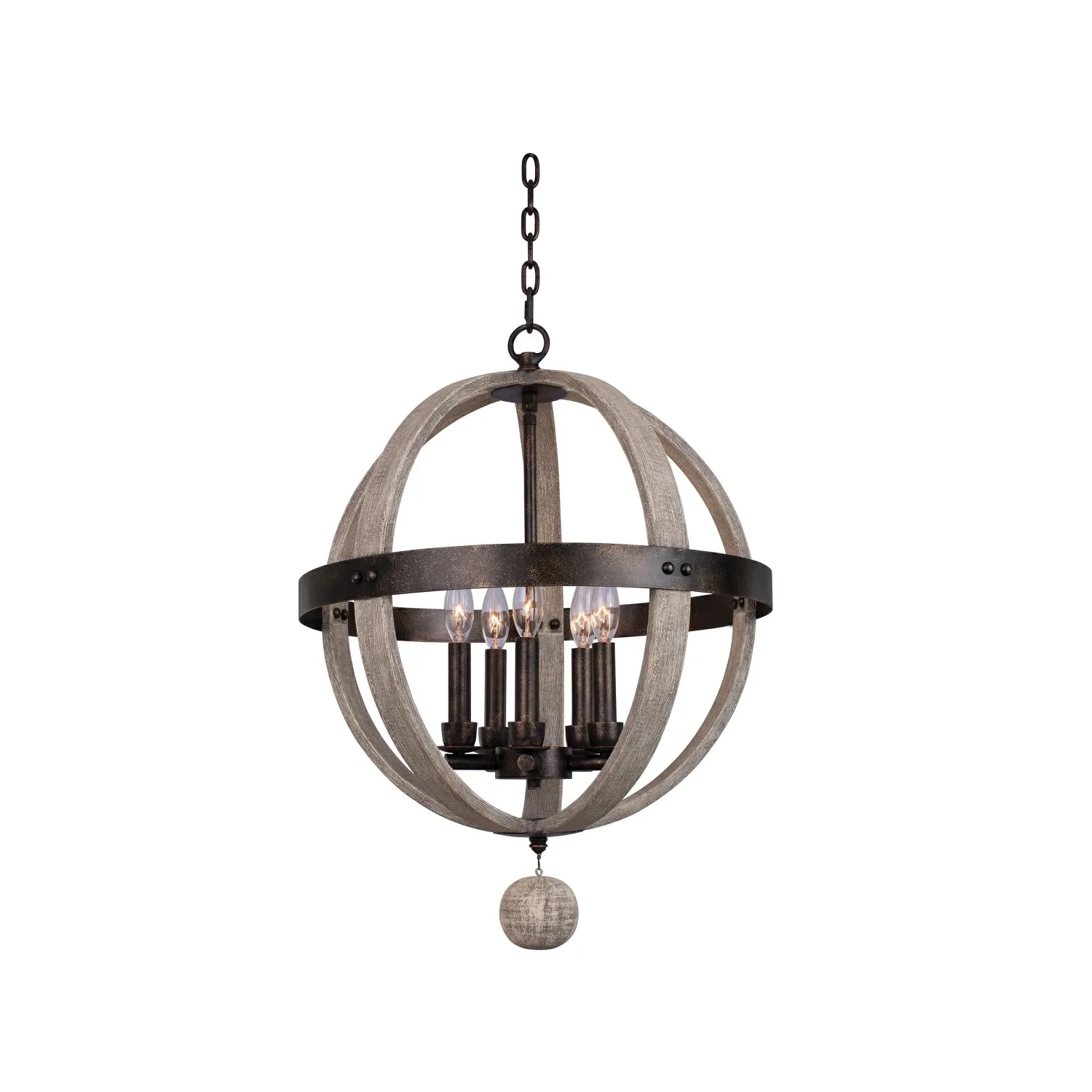 Harper Five Light Pendant in Florence Gold