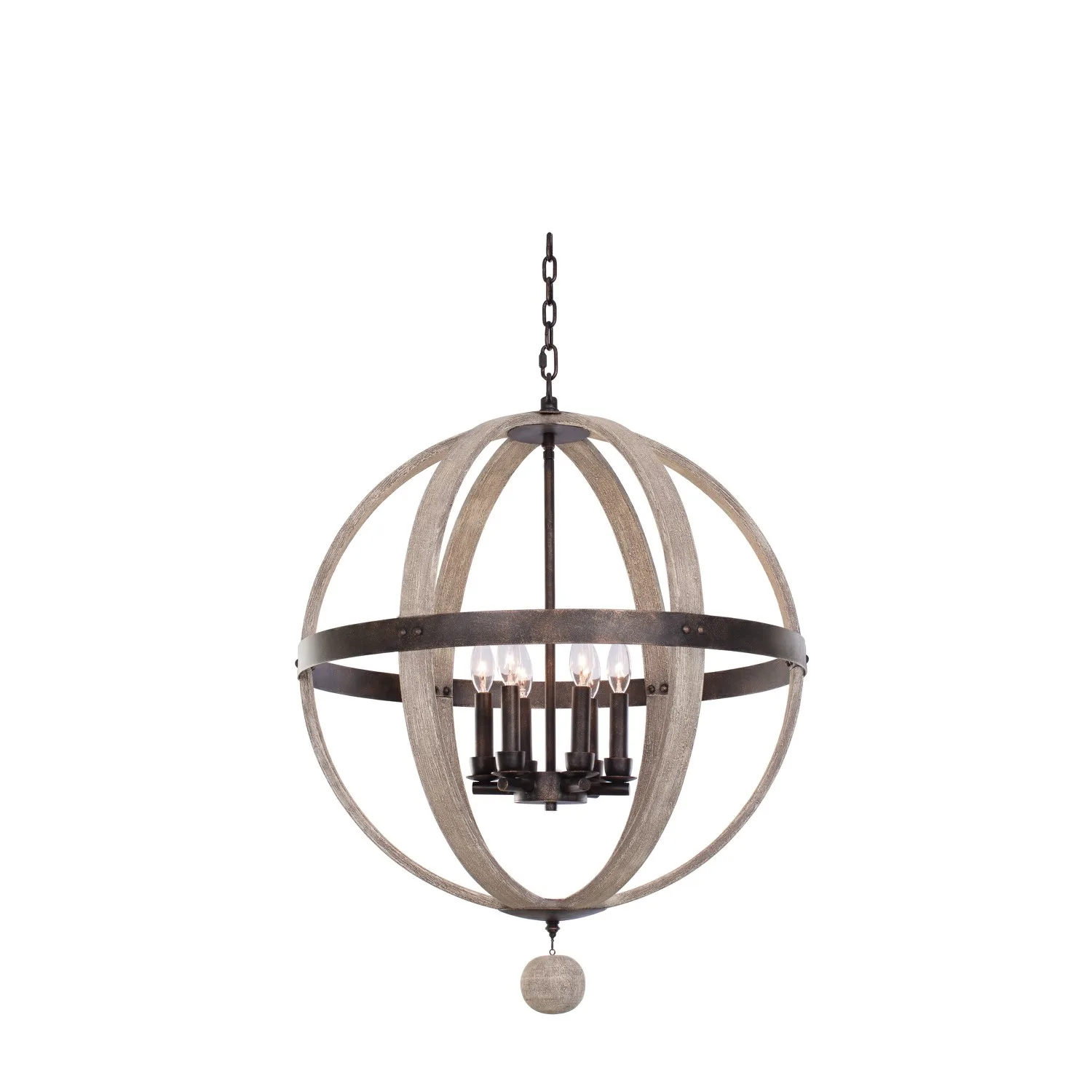 Harper Six Light Pendant in Florence Gold