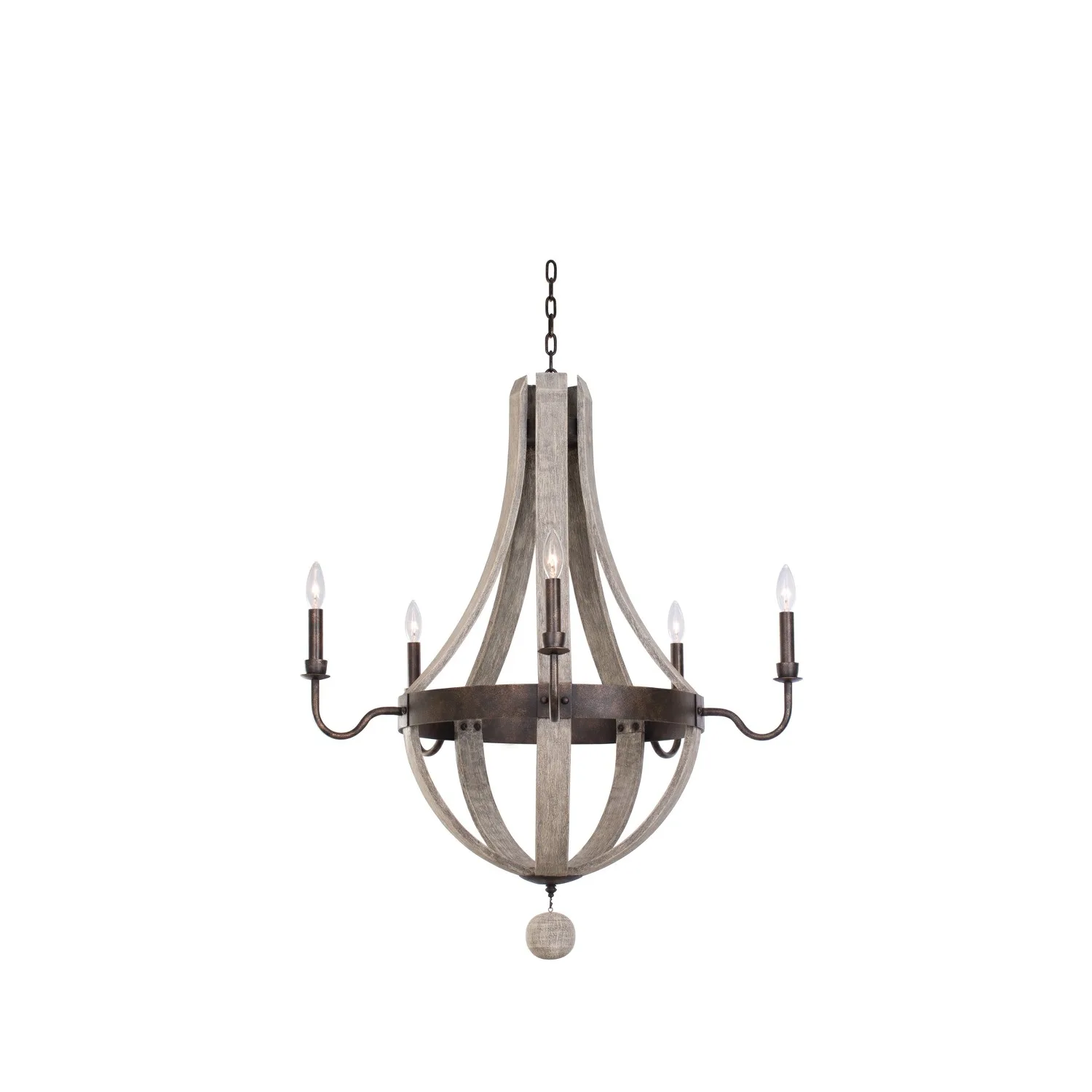 Harper Five Light Chandelier in Florence Gold