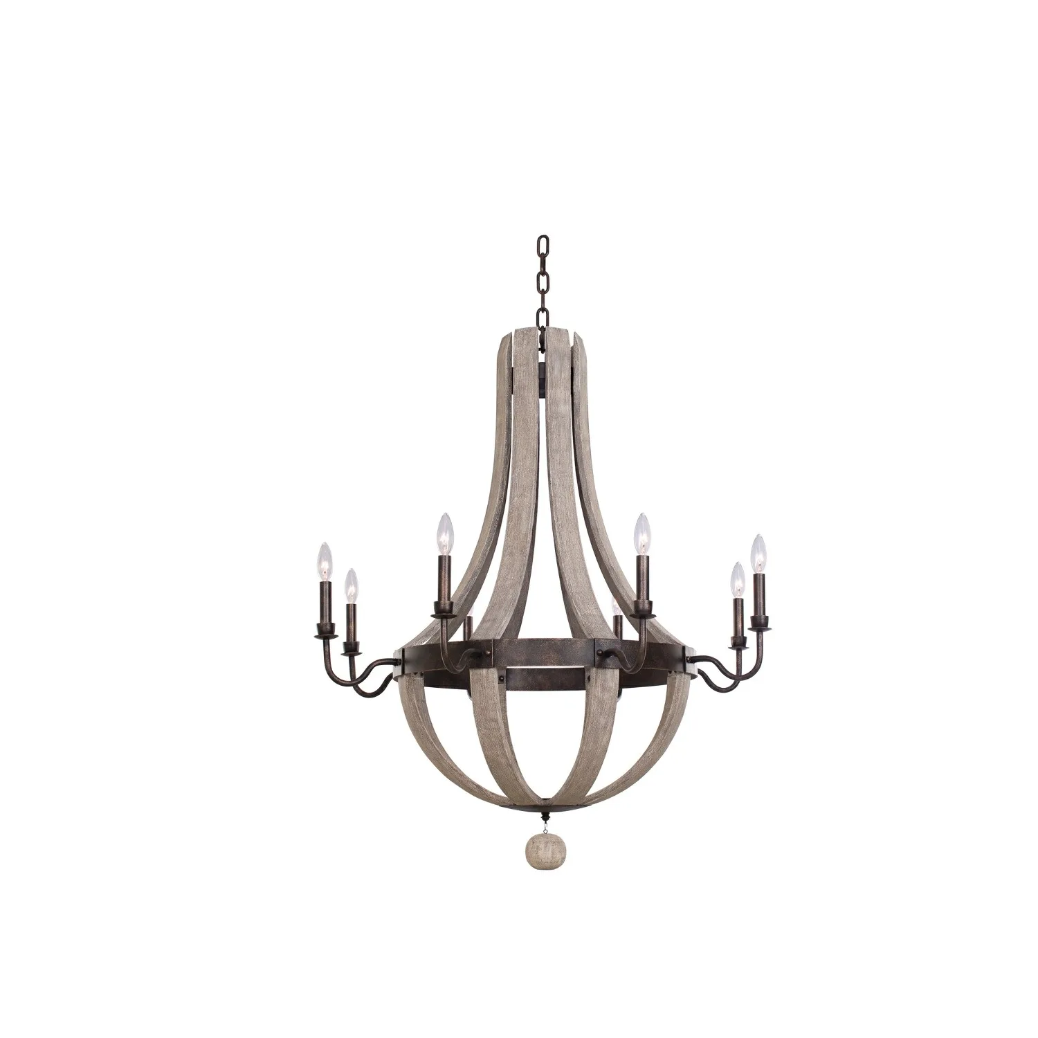 Harper Eight Light Chandelier in Florence Gold