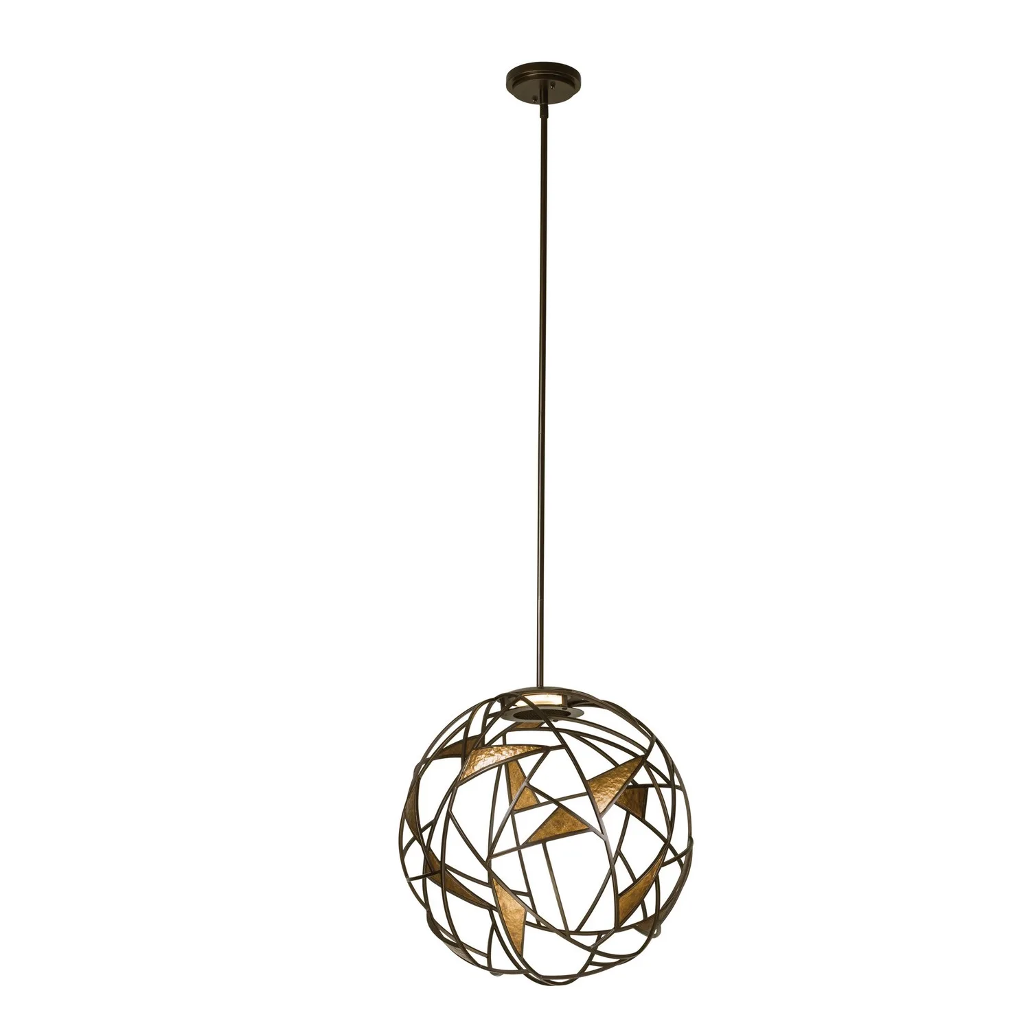 Neptune LED Pendant in Bronze Gold