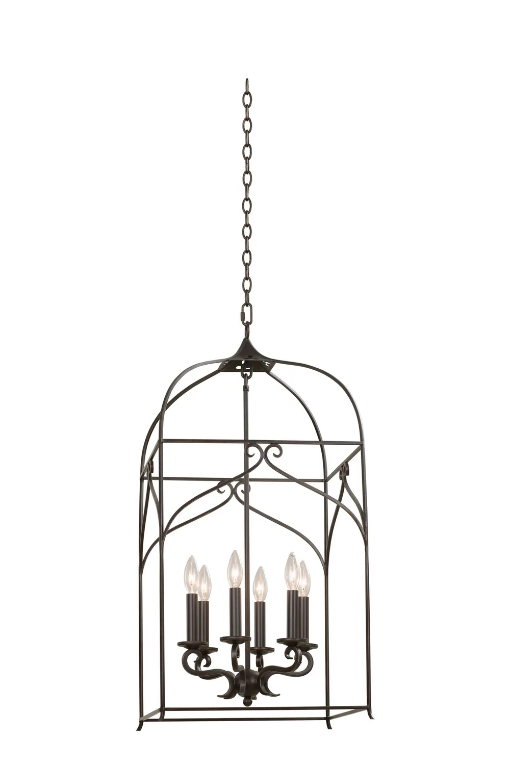 Somers Six Light Hanging Lantern in Heirloom Bronze