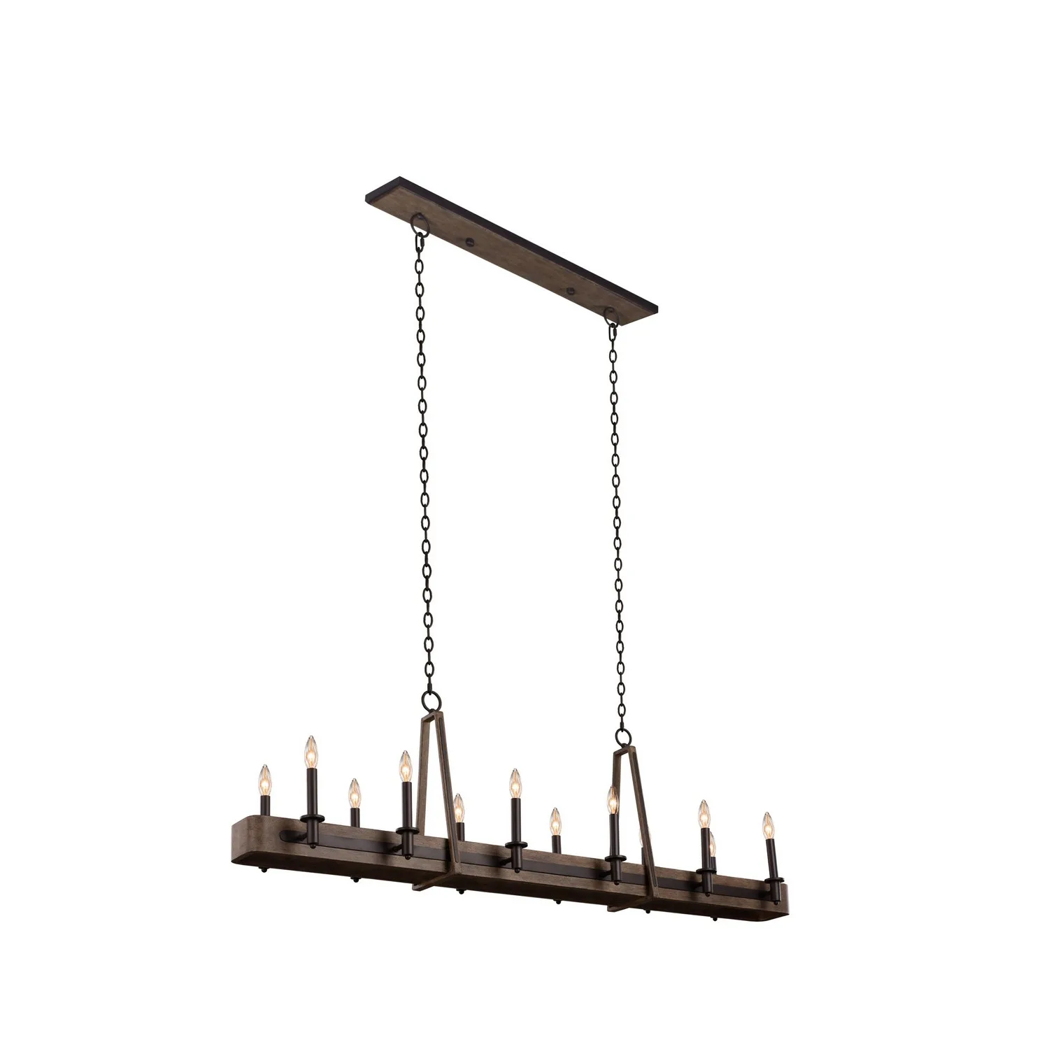 Duluth 12 Light Island Pendant in Satin Bronze