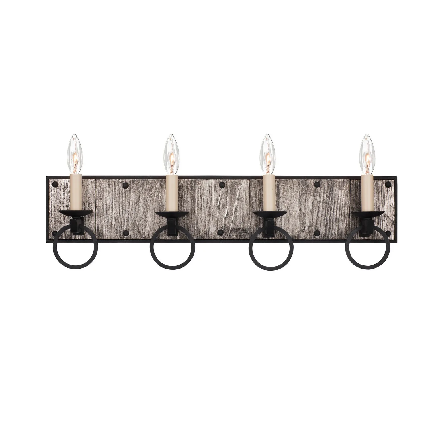 Laramie Four Light Bath in Black Iron