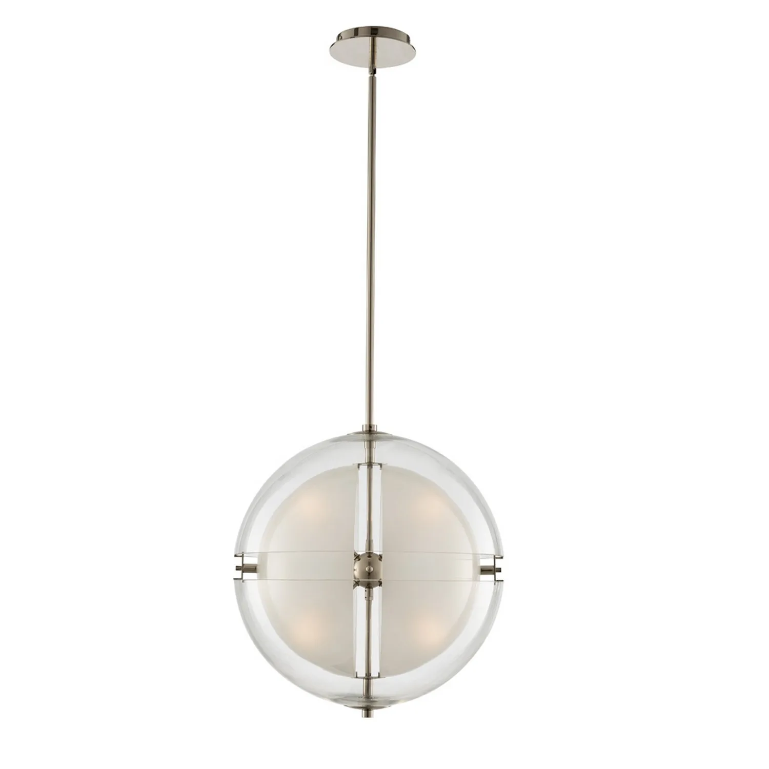 Sussex LED Pendant in Polished Nickel