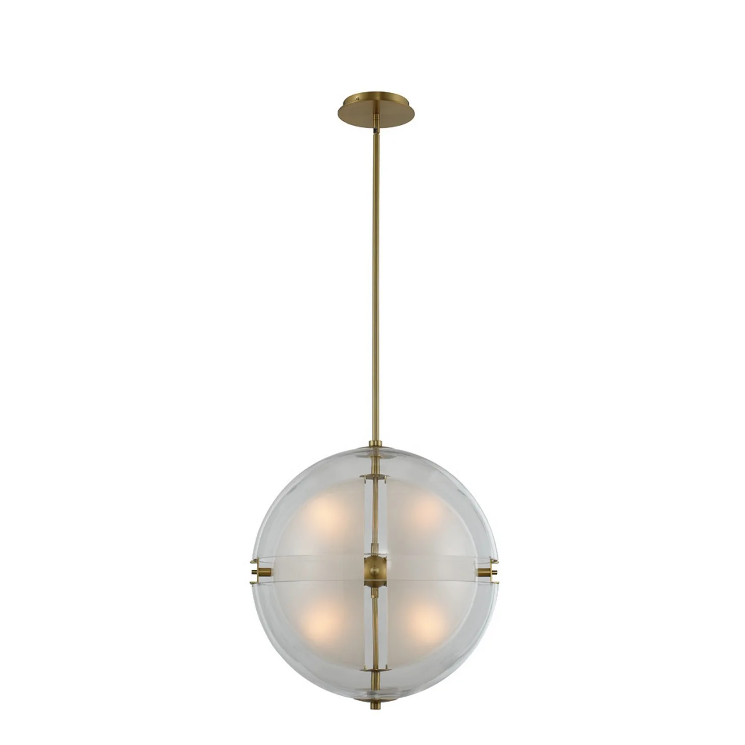 Sussex LED Pendant in Winter Brass