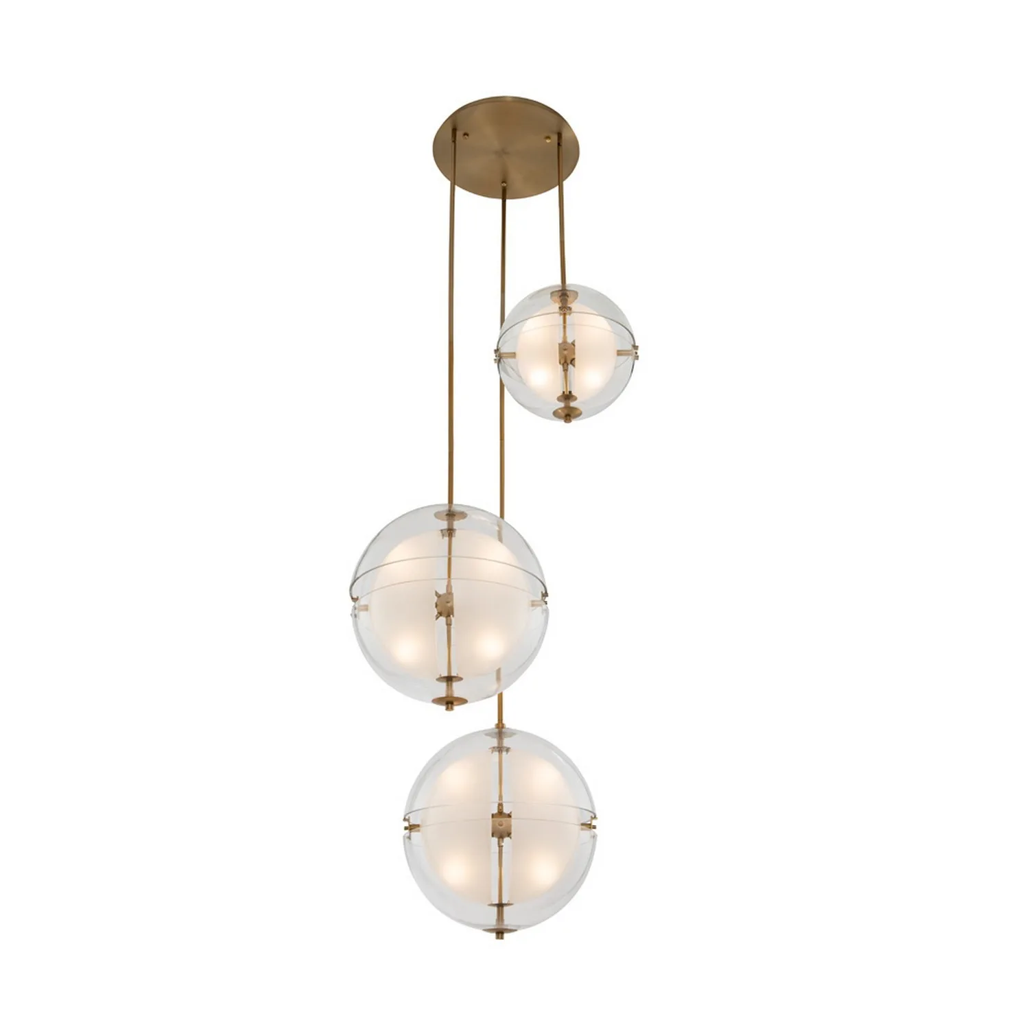 Sussex LED Pendant in Winter Brass