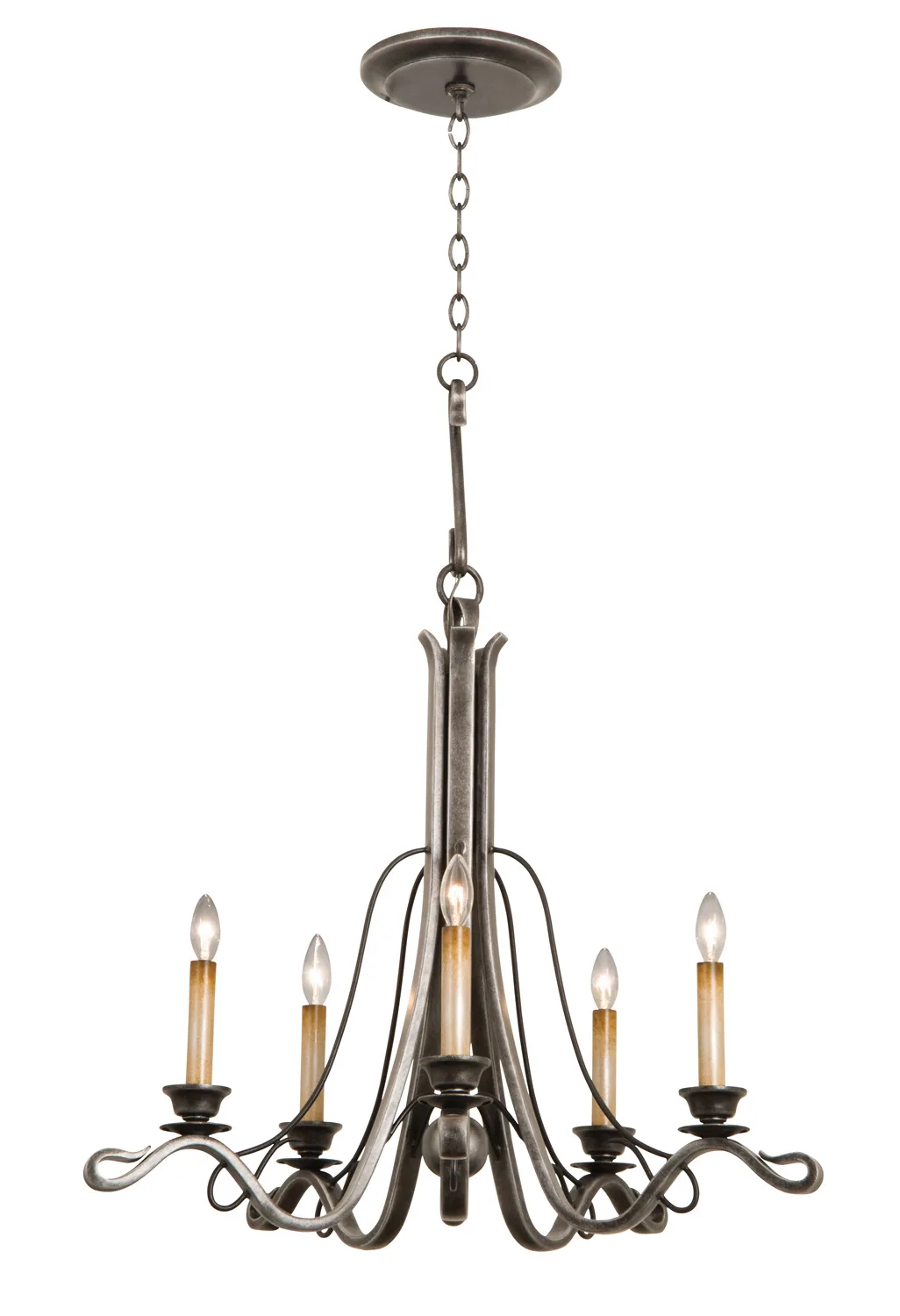 Keller Five Light Chandelier in Vintage Iron