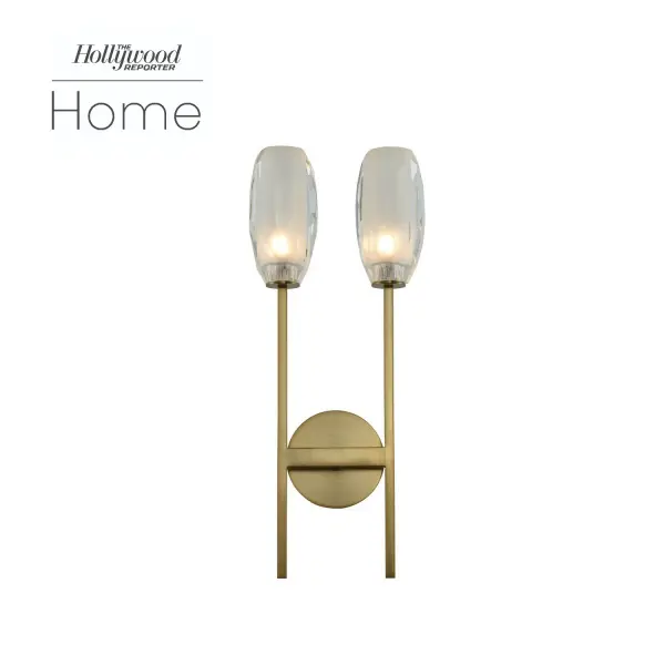 June features a linear modern design with skinny faceted glass featuring a frosted interior and a trendy Winter Brass finish. G9 LED lamps included. Collection: June Rooms: Bed, Bath, Hall, Office Finish: Winter Brass Width: 9.00" Height: 22.00" Length: 4.00" Weight: 11.00 lb Extension from Wall: 4.00" Wire: 7" Mounting Height: 16.00" Canopy: 6"x6" Bulbs Included Number of Bulbs: 2 Maximum Wattage: 3.00 W Bulb Type: G9 Bulb Base: G9 Light Source: LED Light Output: 300.00 lm Color Temperature: 3000 K CRI: 80 Dimmable Voltage: 120.00 V Material: Steel ,Crystal Country of Origin: China Safety Listing: cETL Safety Rating: Damp ADA LED
