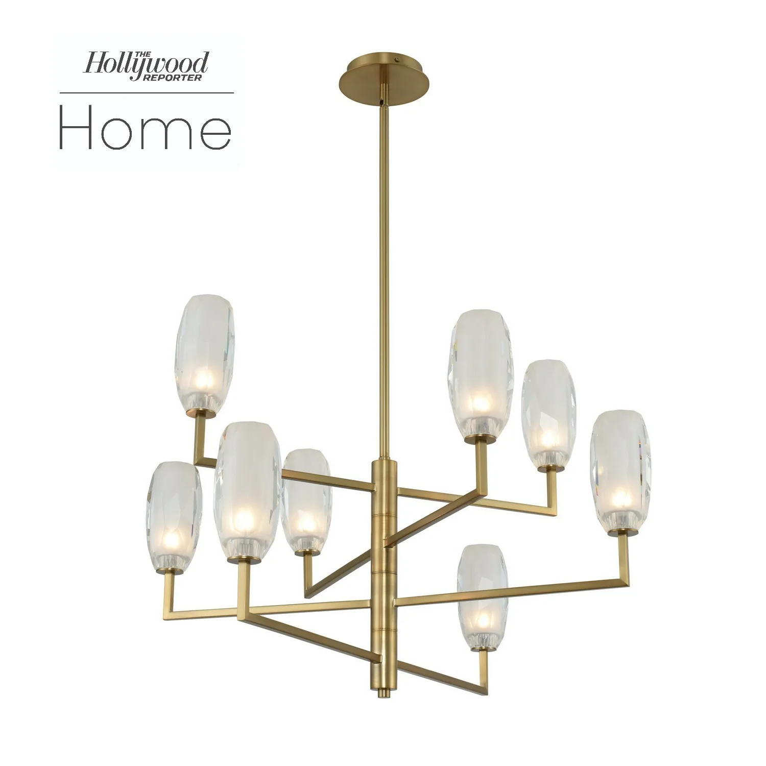 June LED Chandelier in Winter Brass