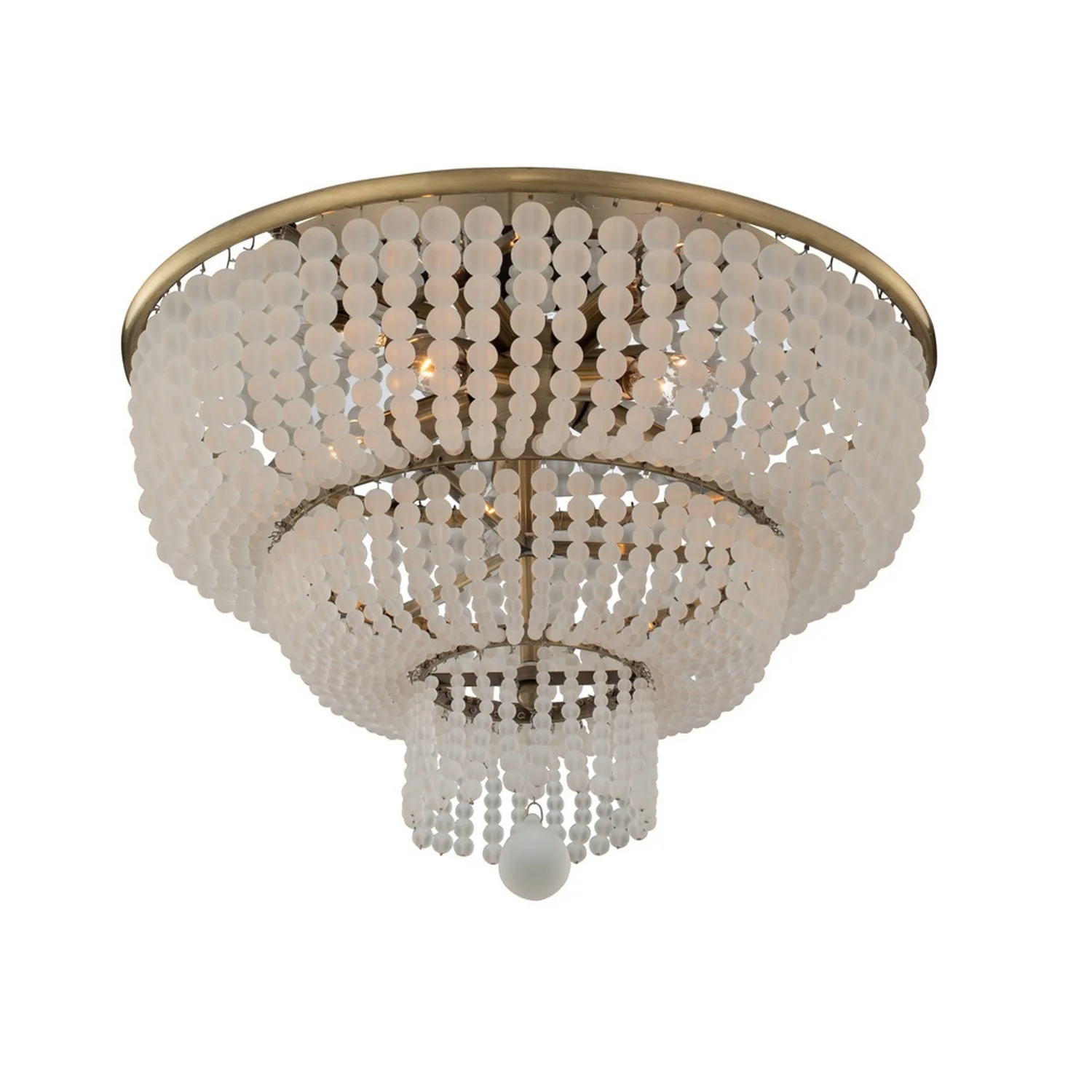 Esperanza Five Light Flush Mount in Brushed Champagne Gold