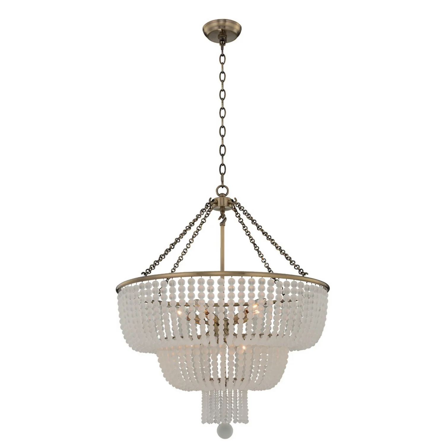 Esperanza Eight Light Pendant in Brushed Champagne Gold