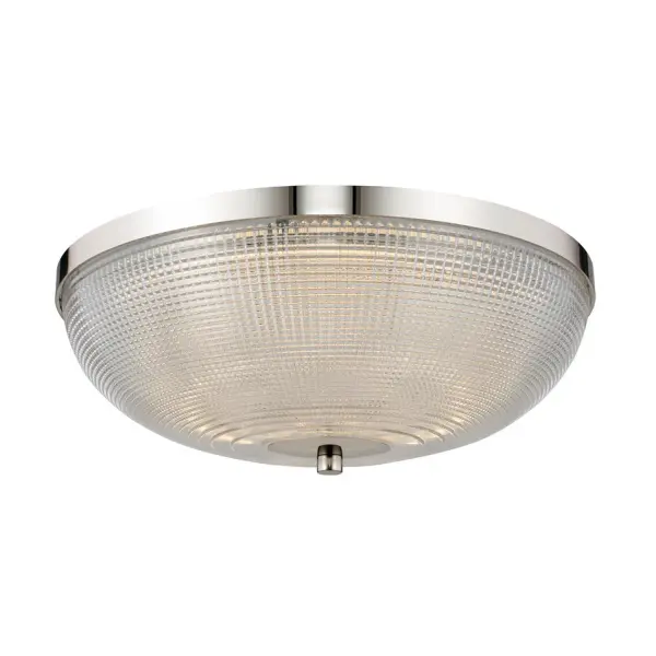 The Portland Collection offers a great variety of options for the kitchen, powder room, mudroom and more. Simple globe or oval shapes are easy to coordinate in any room. Available in Polished Nickel (PN) or Winter Brass (WB). Collection: Portland Rooms: Kitchen, Hall, Office, Bed Finish: Polished Nickel Glass: Clear Criss Cross Glass Width: 16.00" Height: 6.00" Length: 16.00" Weight: 18.00 lb Wire: 12" Canopy: 16"x1" Bulbs Included Maximum Wattage: 20.00 W Bulb Type: LED Light Source: LED Light Output: 2000.00 lm Color Temperature: 2700 K CRI: 80 Dimmable Voltage: 120.00 V Material: Steel, Fresnel Glass Country of Origin: China Safety Listing: cETL Safety Rating: Dry LED