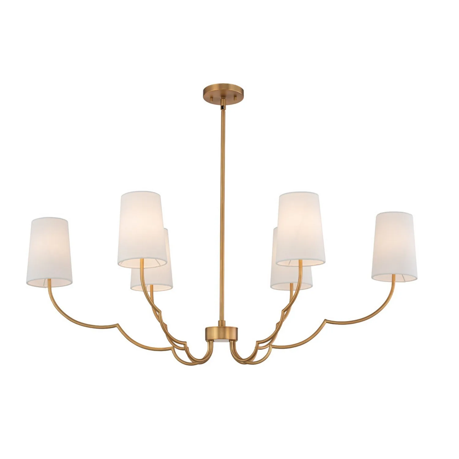 Sophia Six Light Island Pendant in New Brass