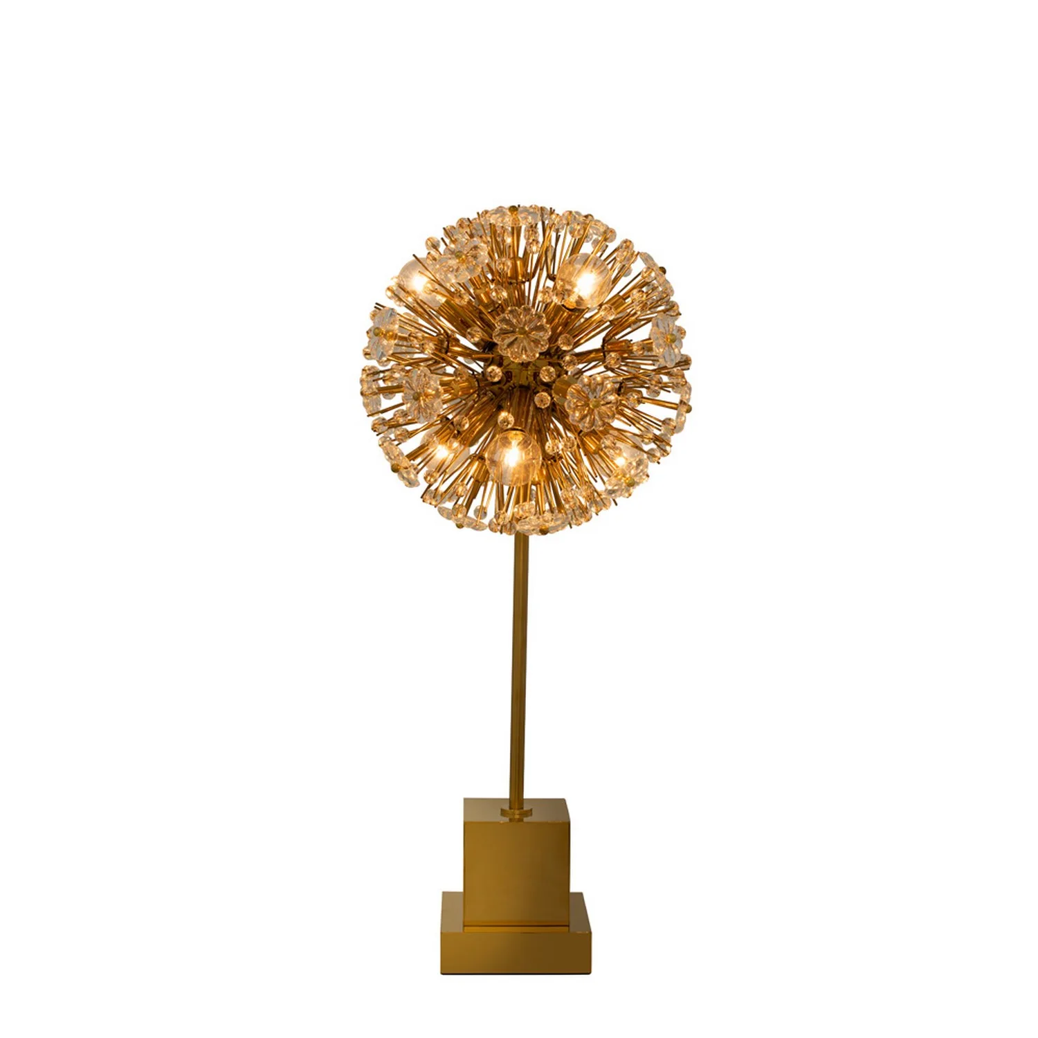Dahlia Six Light Table Lamp in Gold