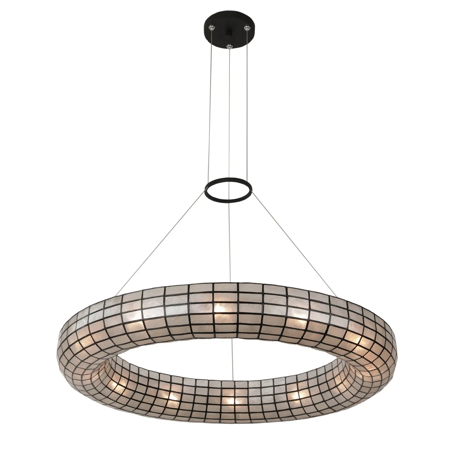 Sanibel 12 Light Pendant in Matte Black