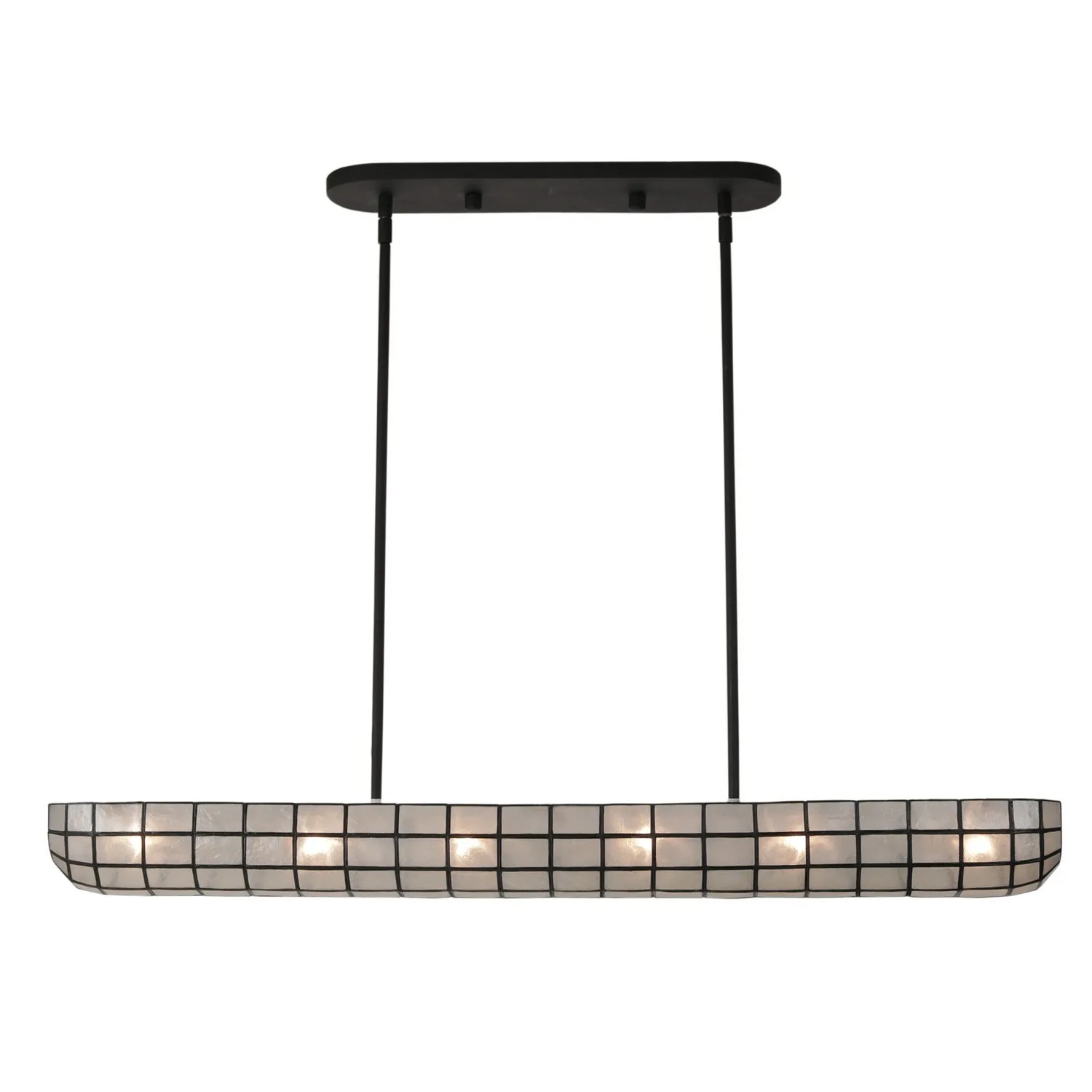 Sanibel Six Light Island Pendant in Matte Black