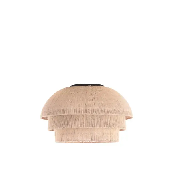 Jute takes center stage in the Seychelles collection, which combines three shades to create one statement of natural warmth. Its layered form is simple but elevated, creating a unique look for a flush mount, while the soft glow that comes from the layered jute creates a one-of-a-kind light gradient. Collection: Seychelles Finish: Matte Black Width: 16.00" Height: 10.00" Length: 16.00" Weight: 11.00 lb Wire: 12" Canopy: 6"x1" Number of Bulbs: 3 Maximum Wattage: 40.00 W Bulb Type: E12 Bulb Base: E12 Candelabra Dimmable Voltage: 120.00 V Material: Steel, Natural Jute Country of Origin: Philippines Safety Listing: cETL Safety Rating: Dry