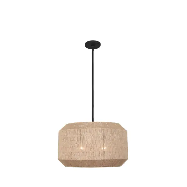 Taking its cues from handwoven linen, the Cebu collection is adorned with handmade woven jute shades that bring a light and airy feeling to any space. Matte black hardware juxtaposes the natural jute to create an organic modern look, while the subtle knotted etail adds soft texture. Collection: Cebu Finish: Matte Black Width: 20.00" Height: 21.00" Length: 20.00" Weight: 14.00 lb Wire: 96" Rod: (1) 6", (1) 12", (1) 24" Canopy: 5"x1" Number of Bulbs: 4 Maximum Wattage: 40.00 W Bulb Type: E-12 Bulb Base: E12 Candelabra Dimmable Voltage: 120.00 V Material: Steel, Natural Jute Country of Origin: Philippines Safety Listing: cETL Safety Rating: Dry