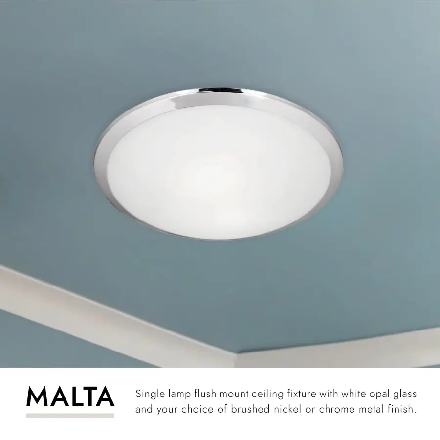 Malta 12" Flush Mount in Brushed Nickel - Image 6