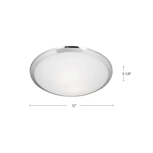 Malta 12" Flush Mount in Brushed Nickel - Image 8