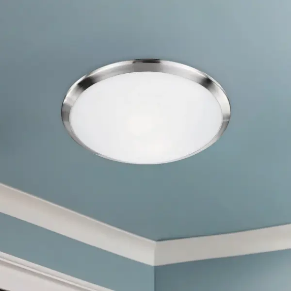 Malta 15-Inch Flush Mount in Brushed Nickel - Image 3