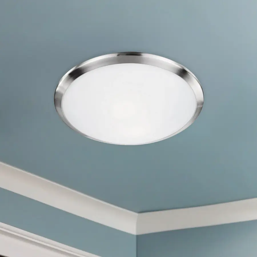 Malta 15-Inch Flush Mount in Brushed Nickel - Image 3