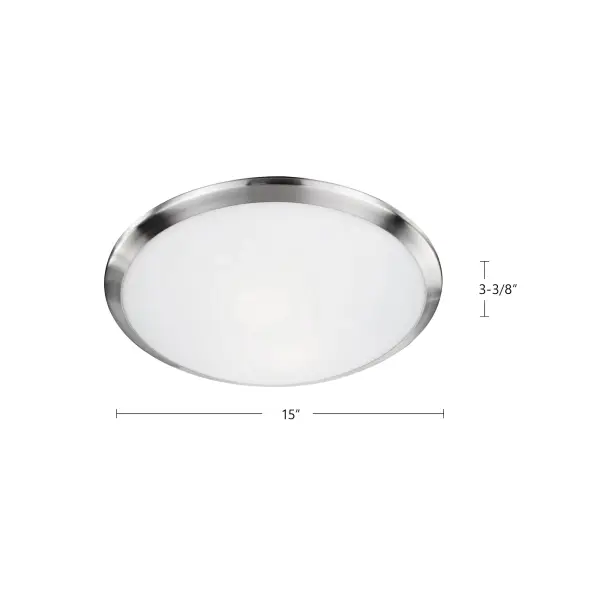 Malta 15-Inch Flush Mount in Brushed Nickel - Image 5