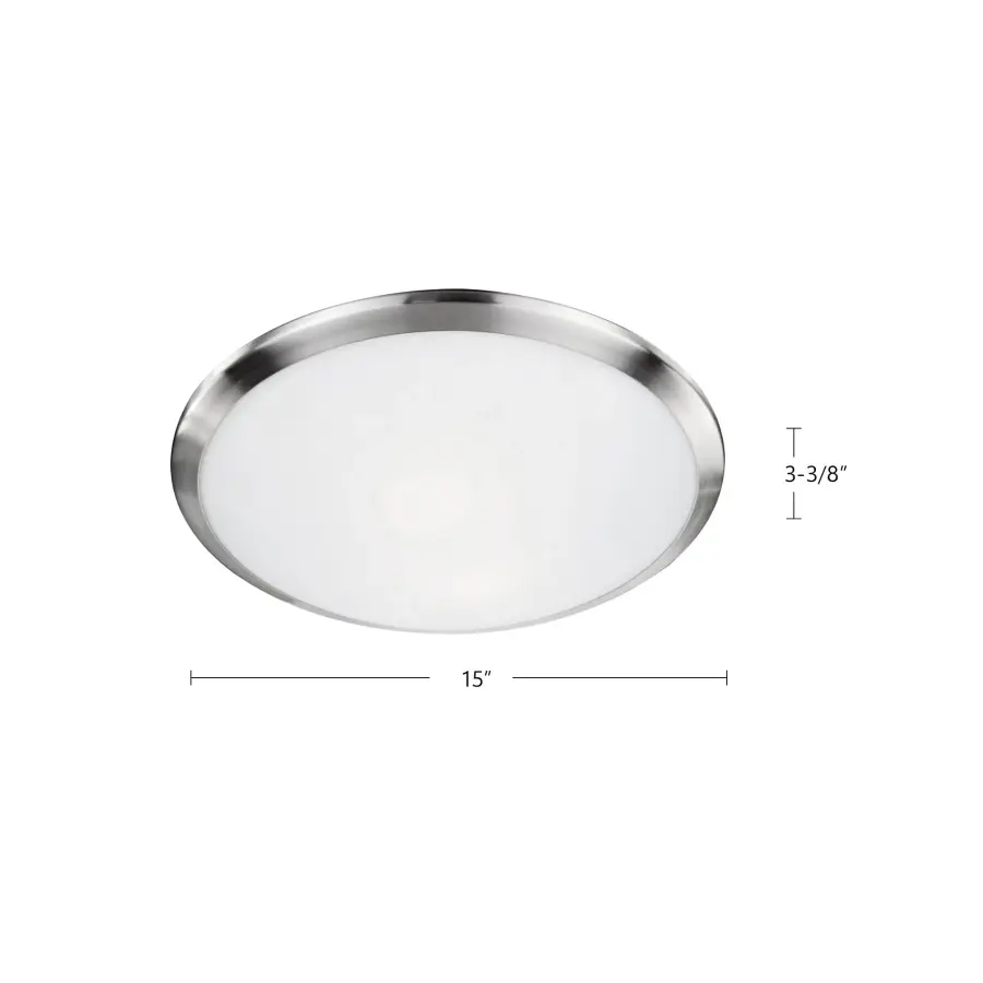 Malta 15-Inch Flush Mount in Brushed Nickel - Image 5