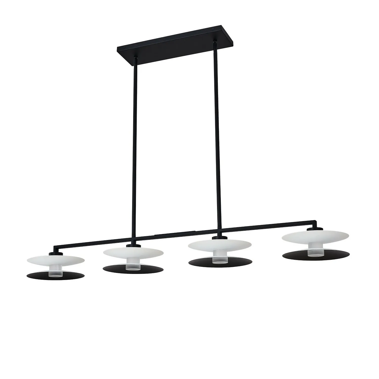 Fresno LED Island Pendant in White and Matte Black
