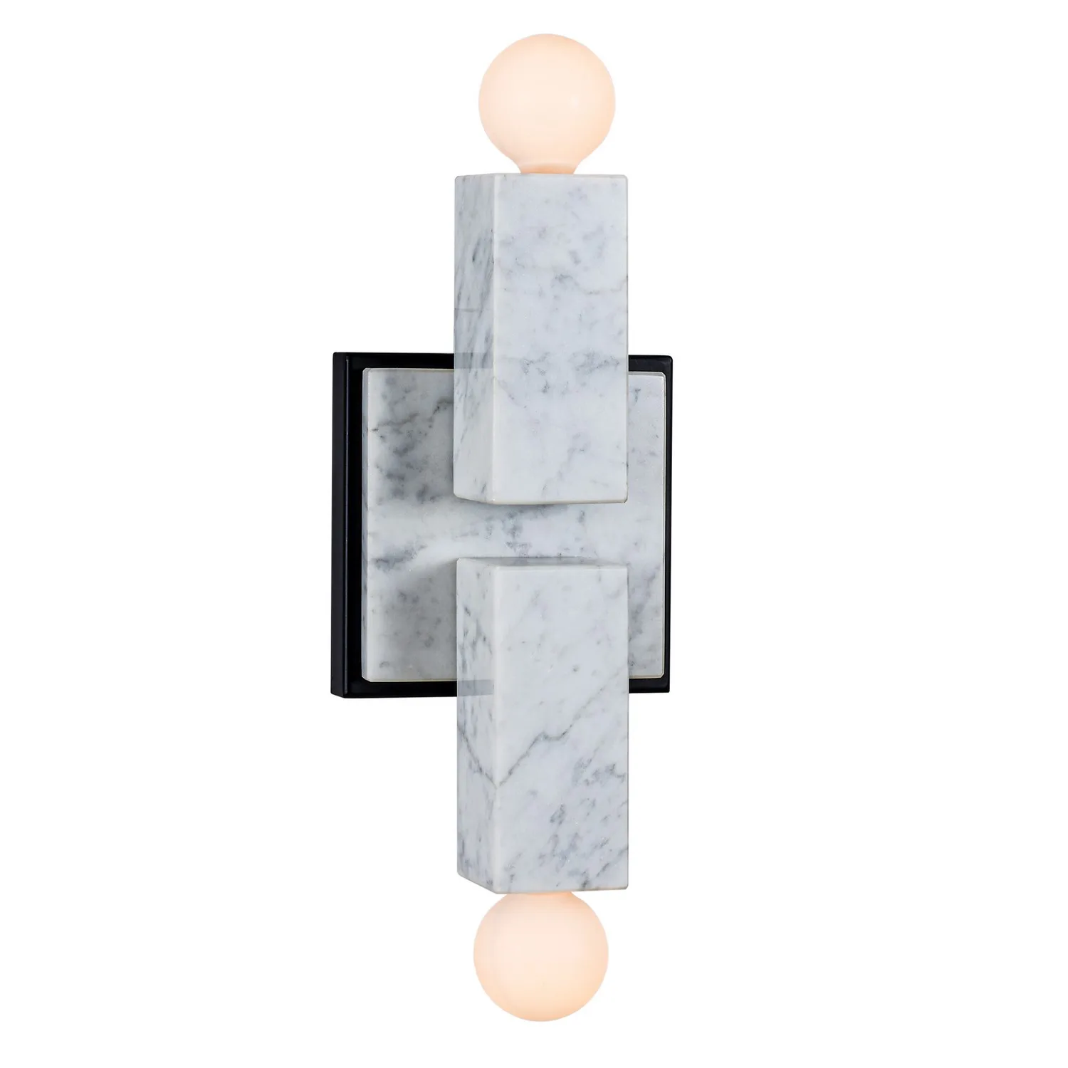 Quadra Two Light Wall Sconce in Matte Black