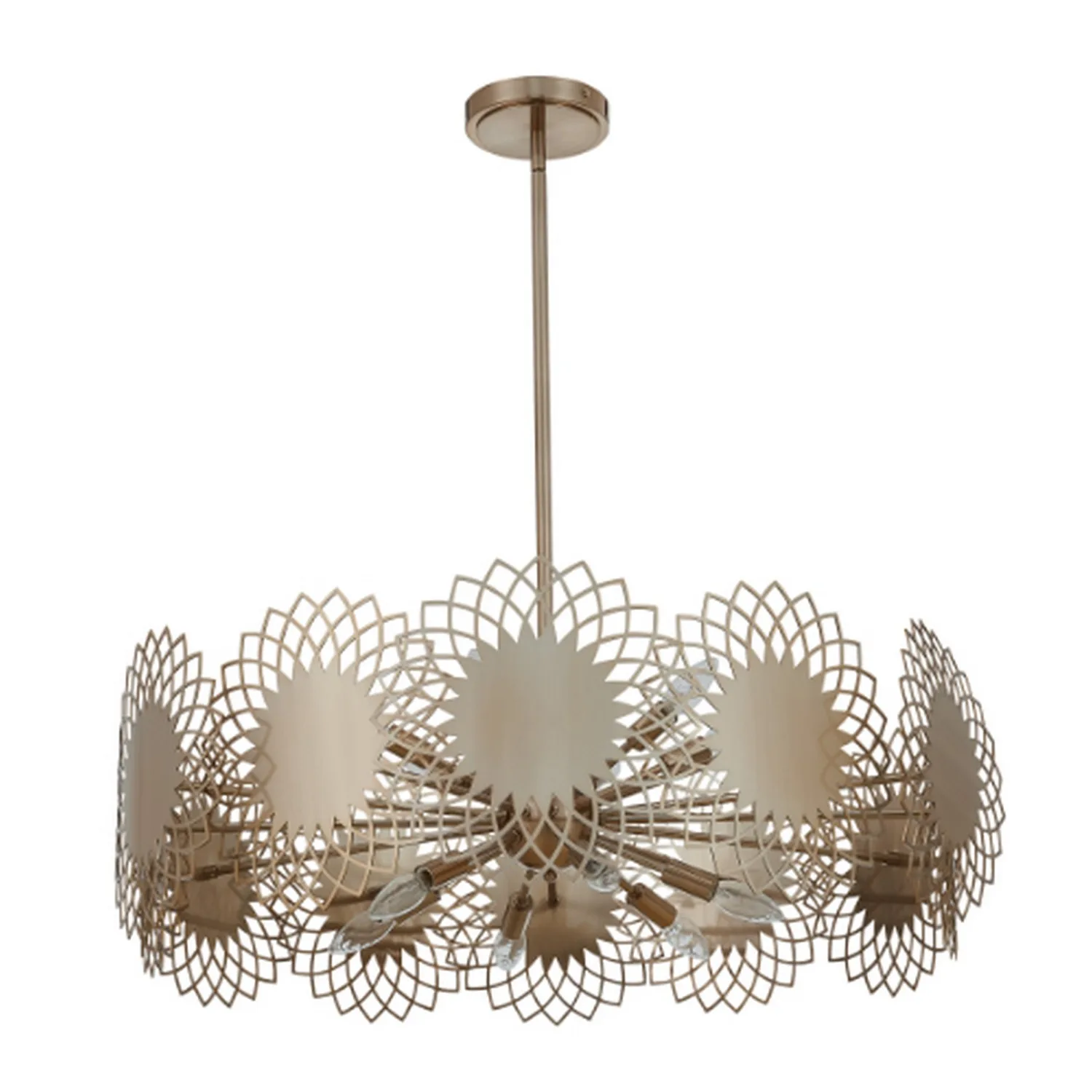 Helia 12 Light Pendant in Brushed Champagne Gold