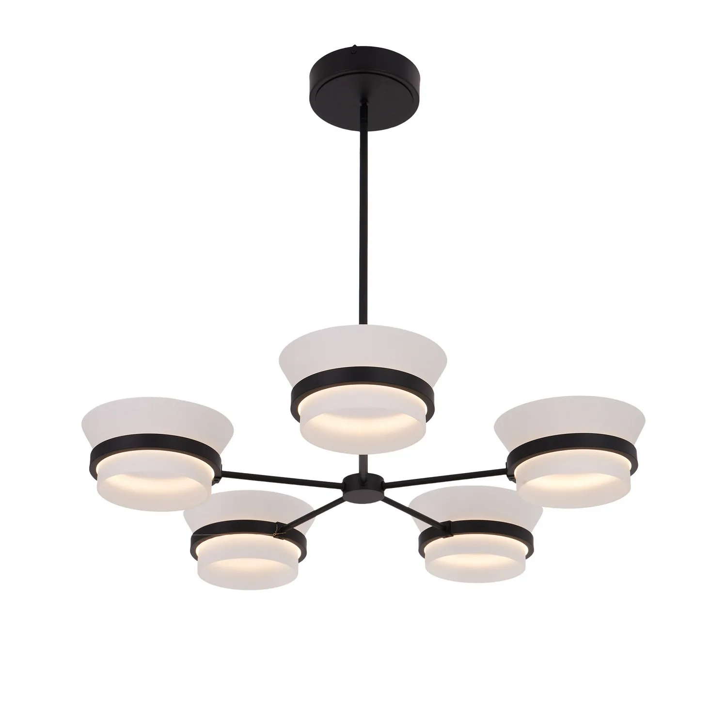 Anel LED Chandelier in Matte Black