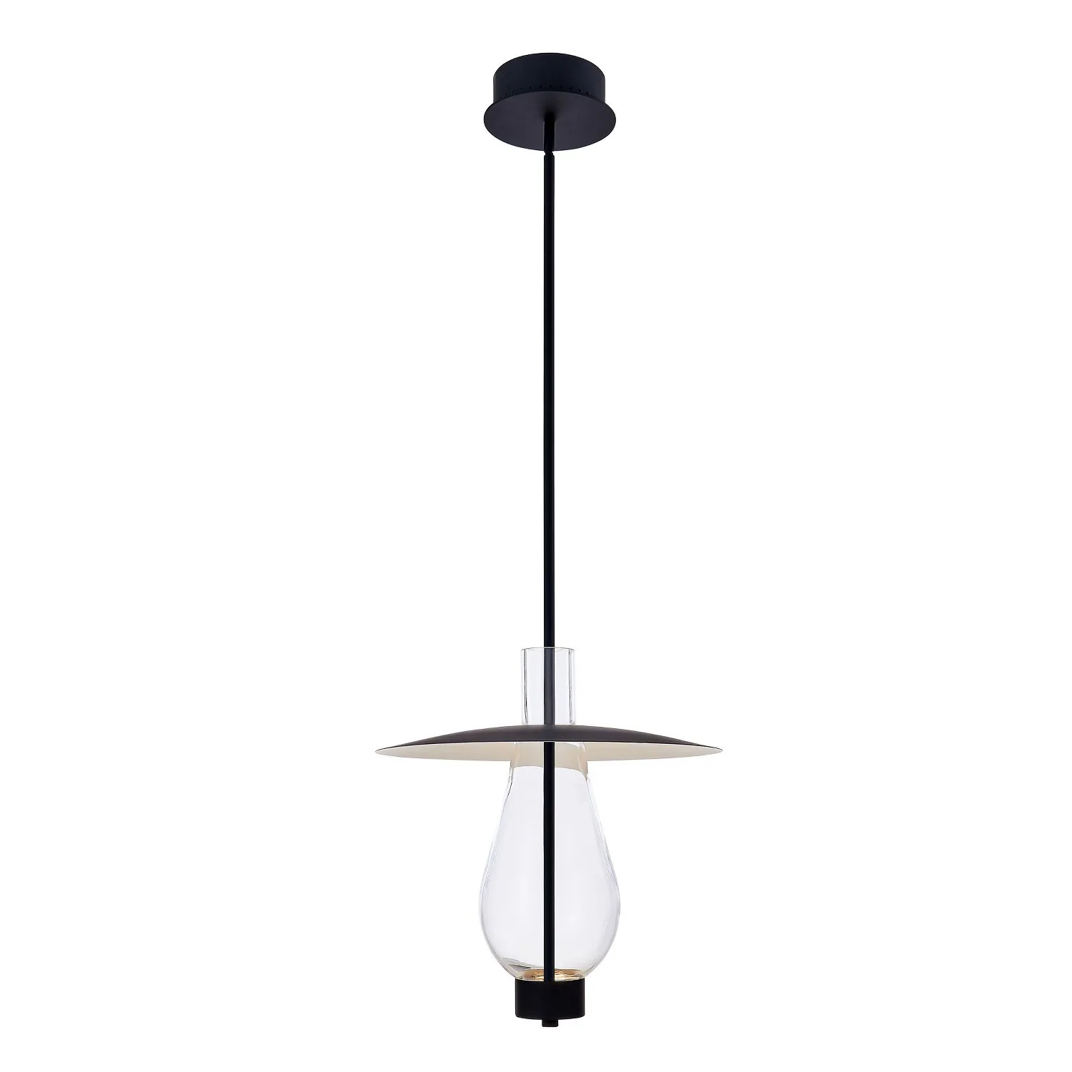 Hugo LED Pendant in Matte Black