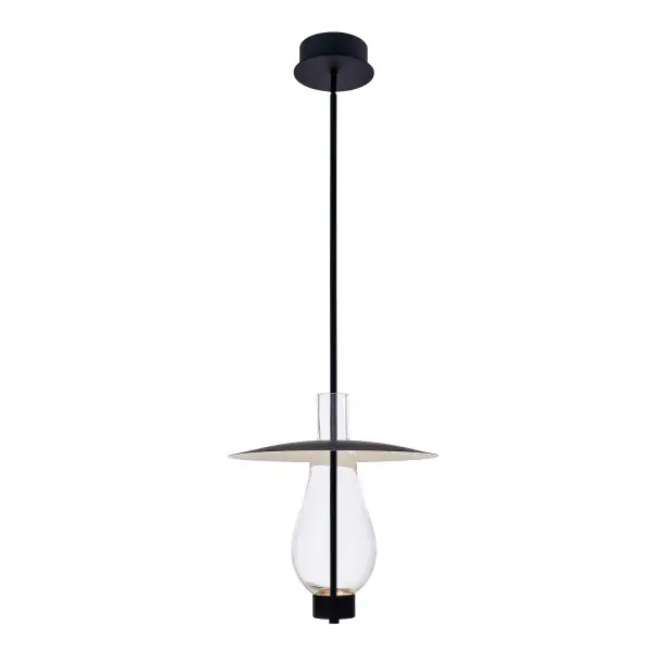 The Hugo collection features a classic hurricane style clear glass shade paired with modern color stories and LED technology for a versatile, minimal design. Collection: Hugo Rooms: Kitchen, Dining Room Finish: Matte Black Width: 16.00" Height: 27.00" Length: 16.00" Weight: 14.00 lb Wire: 96" Rod: (1) 6", (1) 12", (1) 24" Bulbs Included Maximum Wattage: 3.00 W Bulb Type: LED Light Source: LED Light Output: 280.00 lm Color Temperature: 3000 K Dimmable Voltage: 120.00 V Material: Steel/Glass Country of Origin: China Safety Listing: UL-cUL Safety Rating: Dry LED
