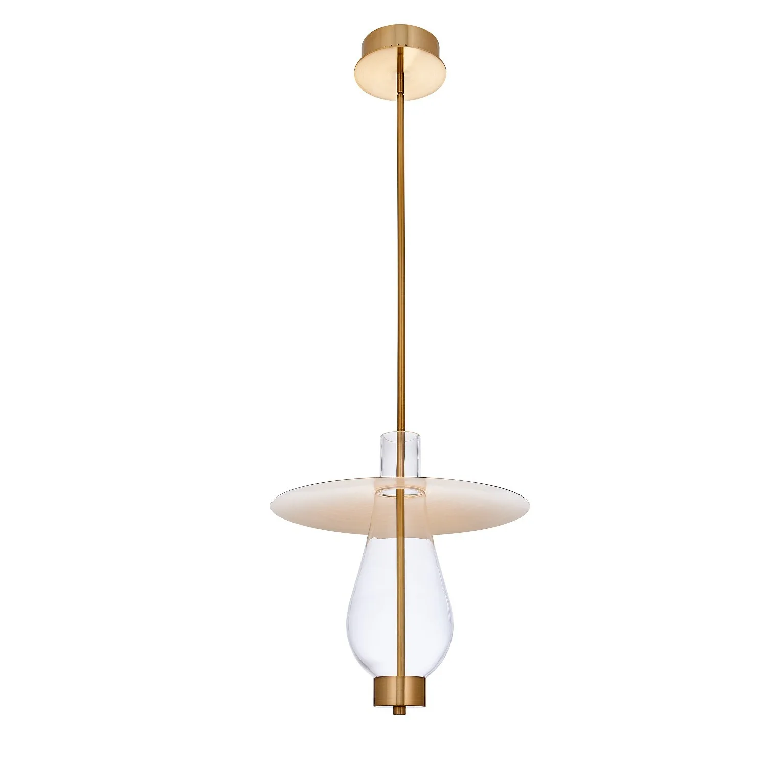 Hugo LED Pendant in Winter Brass