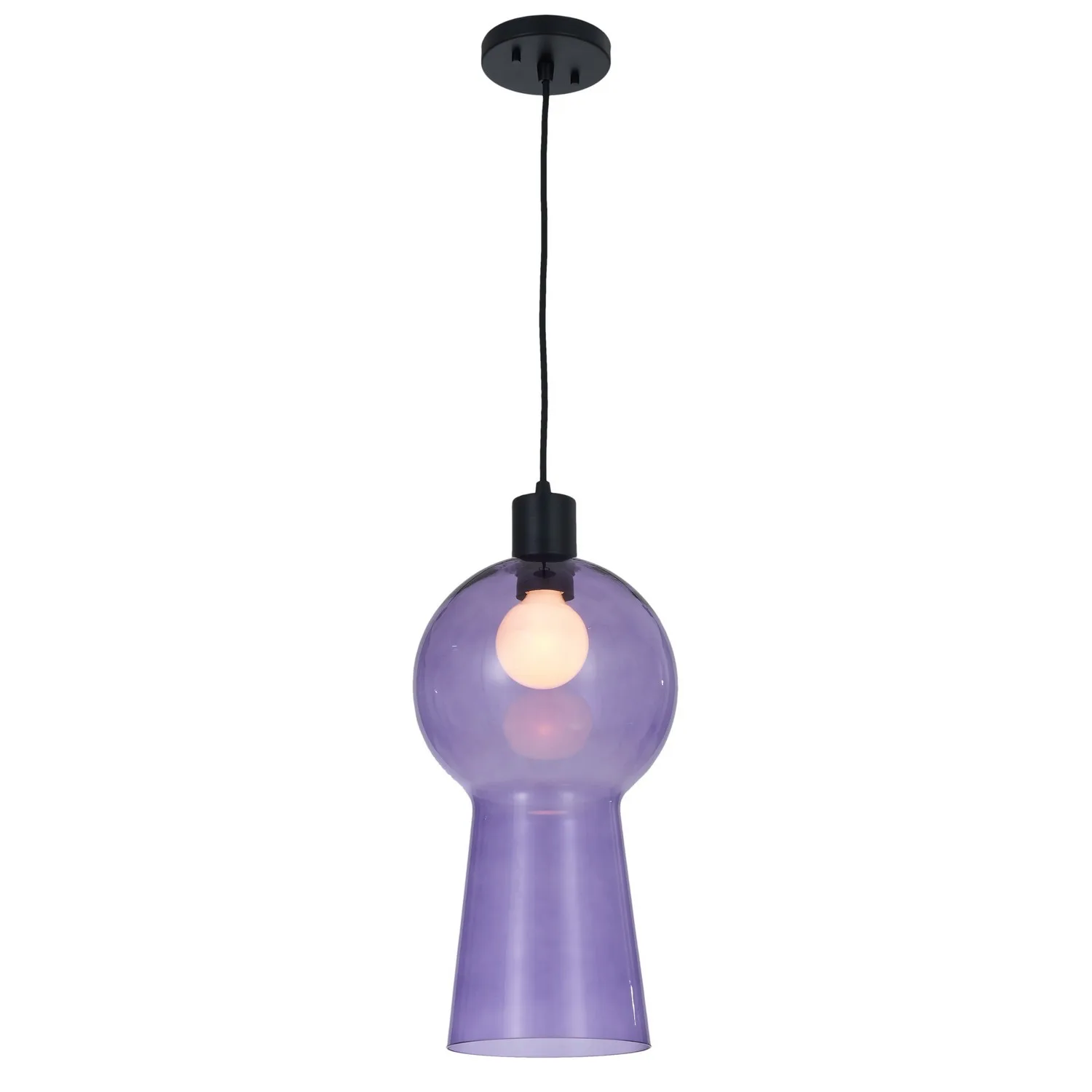 Cores One Light Mini Pendant in Matte Black