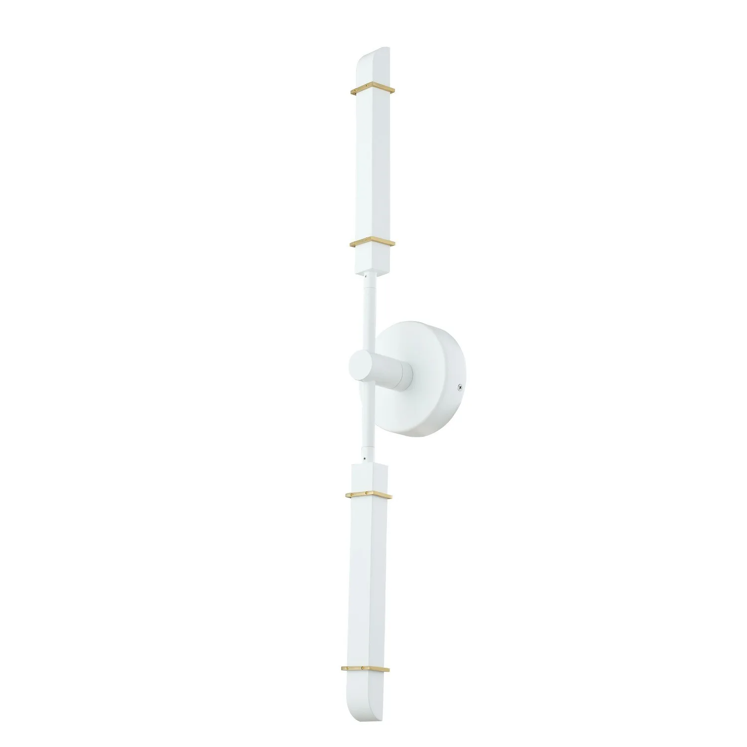Concorde LED Wall Sconce in Satin Brass and Matte White