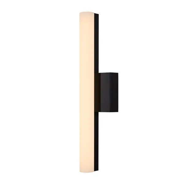 Thick frosted glass cylinder edges are held in place by a Matte Black metal frame that gently conceal the LED housing for a soft glow. Collection: Chico Rooms: Dining Room, Game Room Finish: Matte Black Width: 5.50" Height: 22.00" Weight: 6.00 lb Extension from Wall: 4.00" Wire: 12" Bulbs Included Maximum Wattage: 15.00 W Bulb Type: LED Light Source: LED Light Output: 1200.00 lm Color Temperature: 3000 K CRI: 90 Dimmable Voltage: 120.00 V Material: Steel, Glass Country of Origin: China Safety Listing: UL-cUL Safety Rating: Dry ADA LED