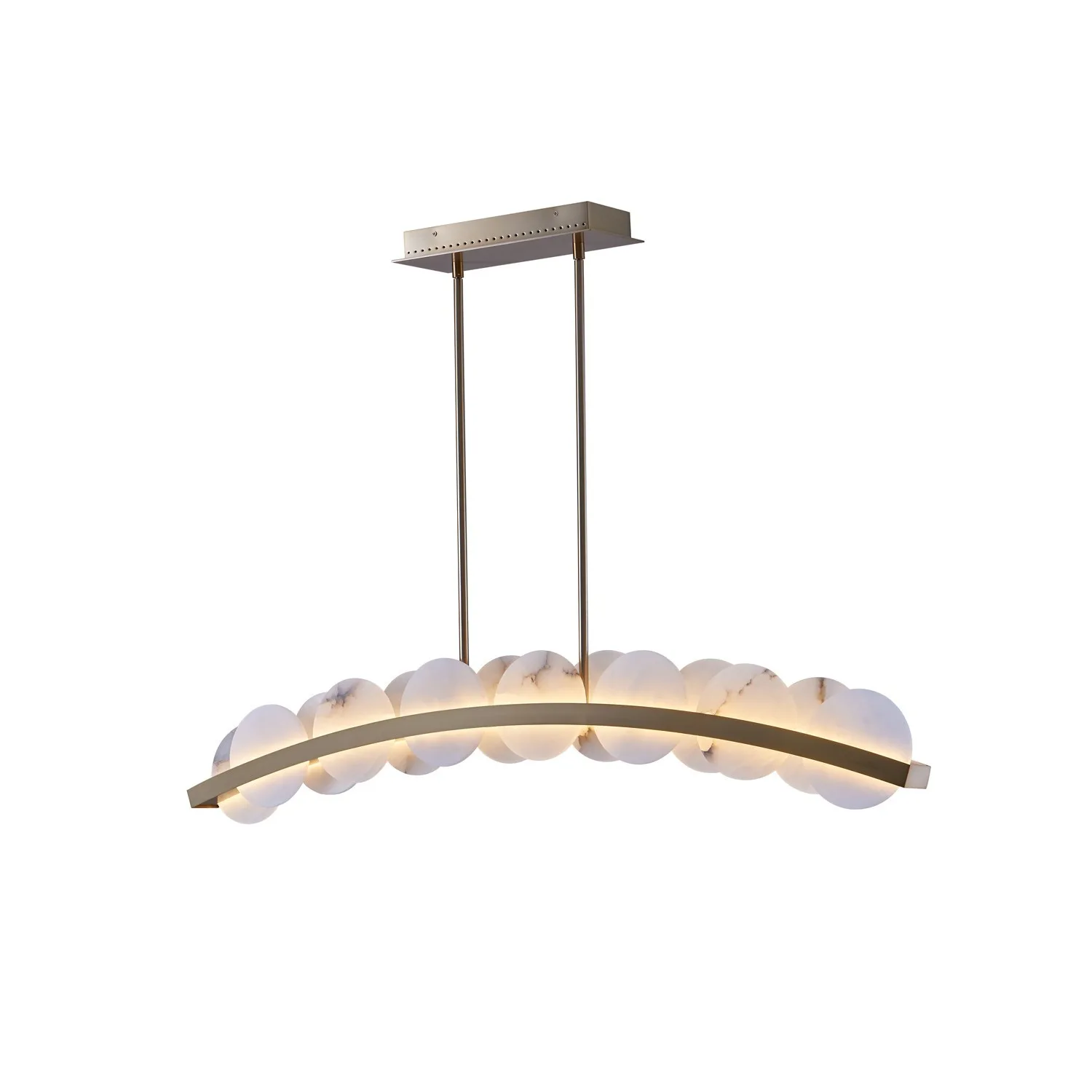 Meridian LED Island Pendant in Winter Brass