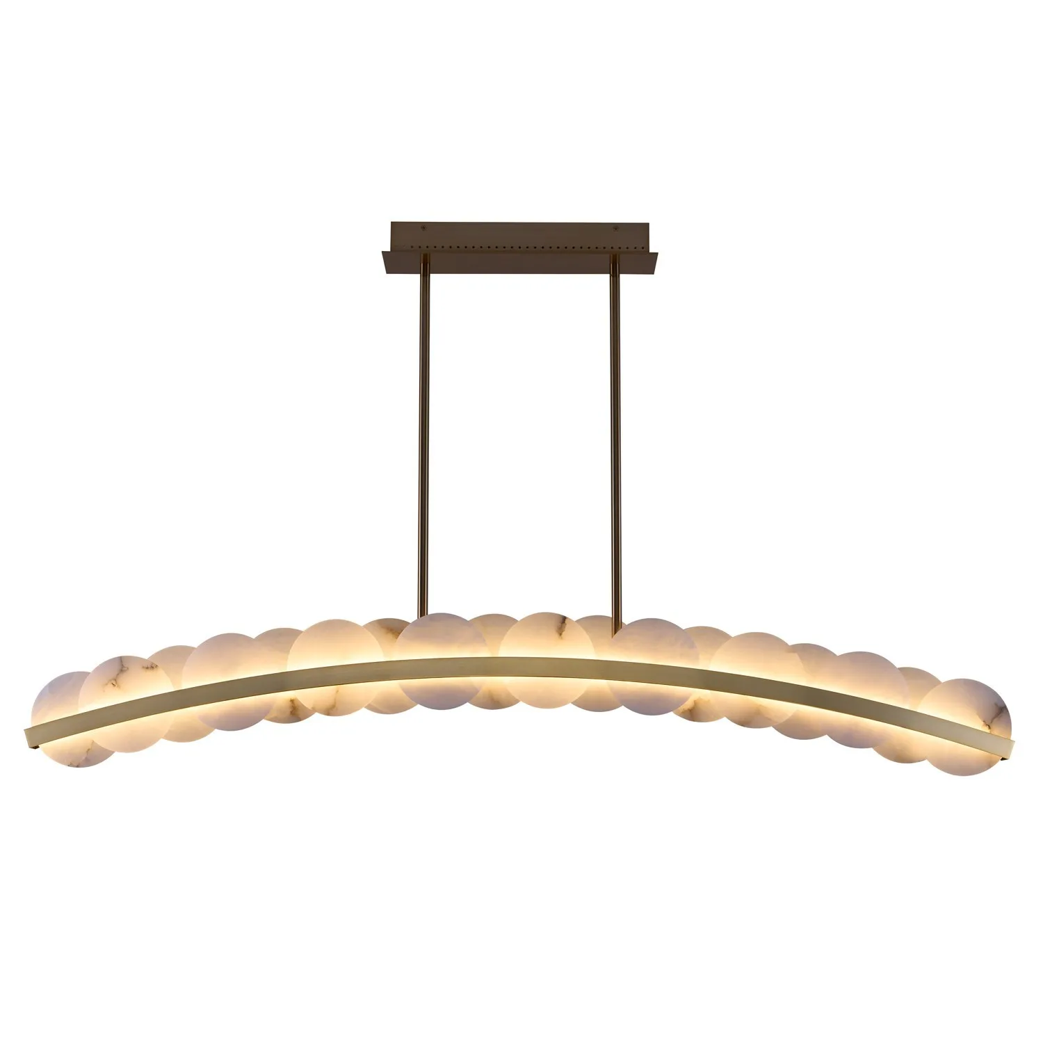 Meridian LED Island Pendant in Winter Brass