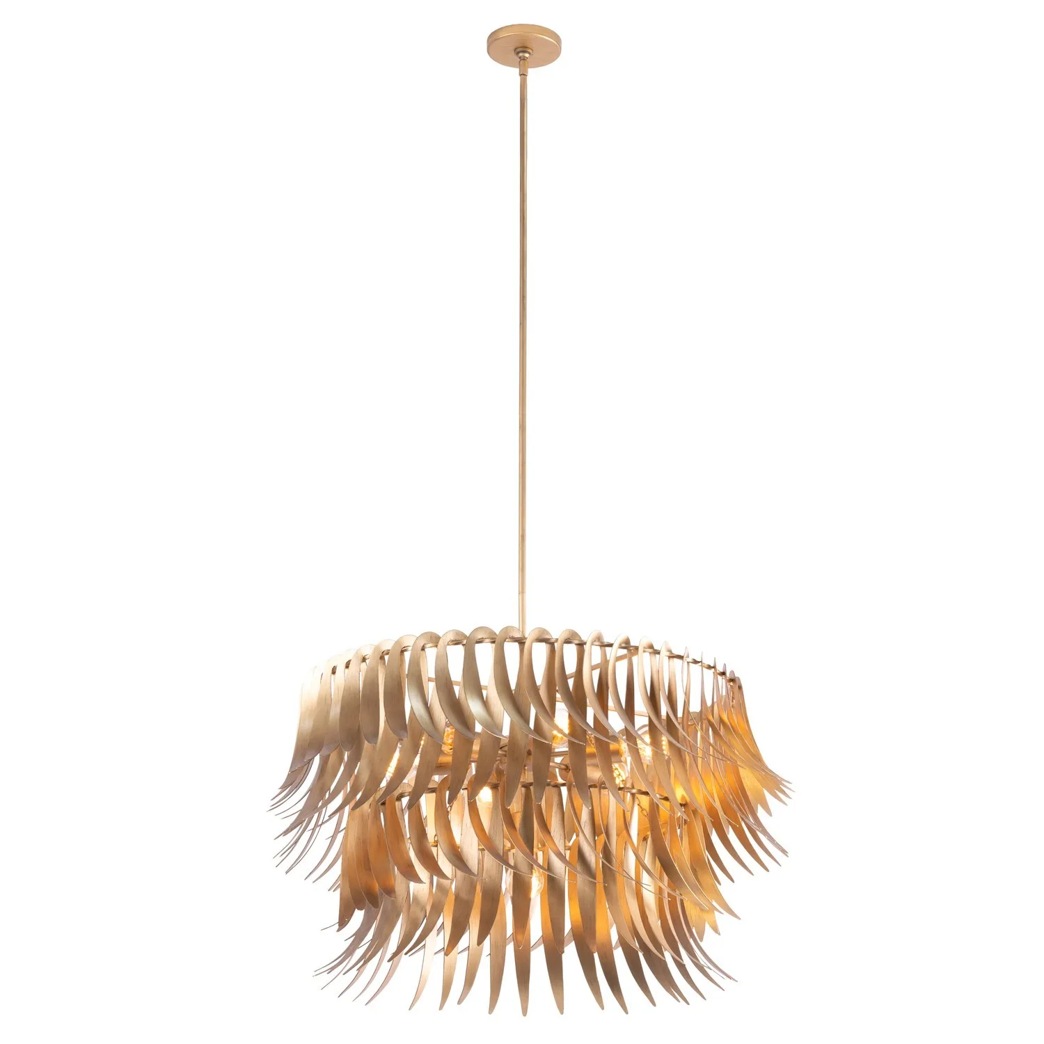 Grace Seven Light Pendant in New Gold