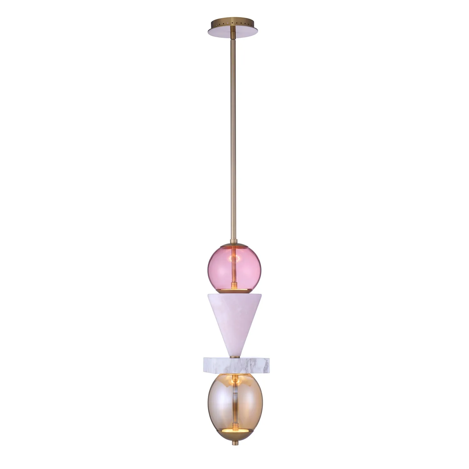 Demi LED Mini Pendant in Winter Brass